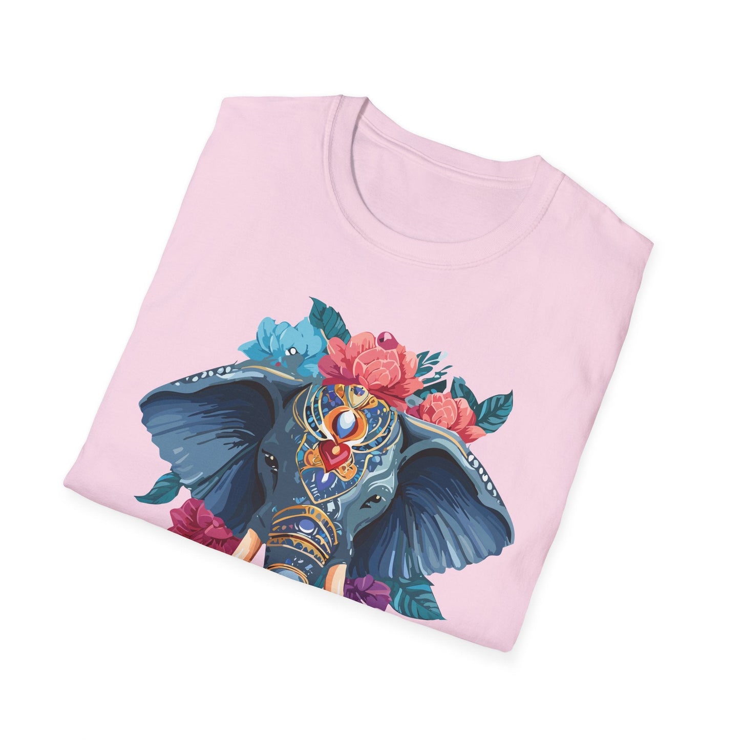 Elephant T Shirt Unisex Softstyle Tee Gildan 64000 100 Percent Ring Spun Cotton Fabric