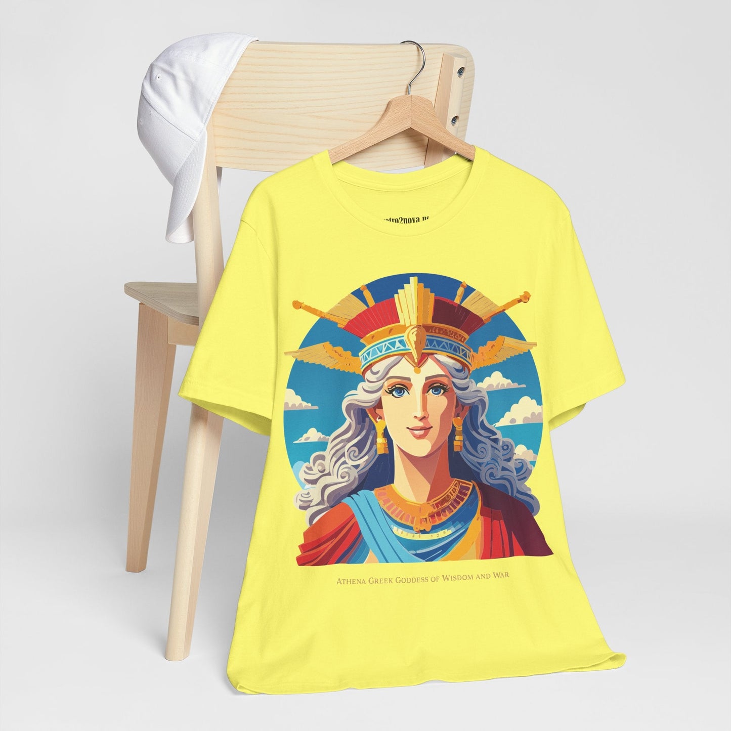 Athena Goddess Shirt Unisex Graphic Tee With Original Retro2Nova Artwork Vintage Inspired