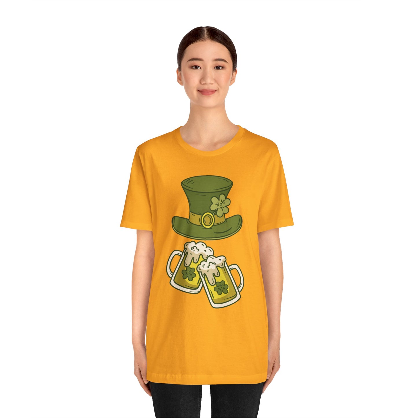 Unisex Cotton Tee Shirt with Lucky Prints