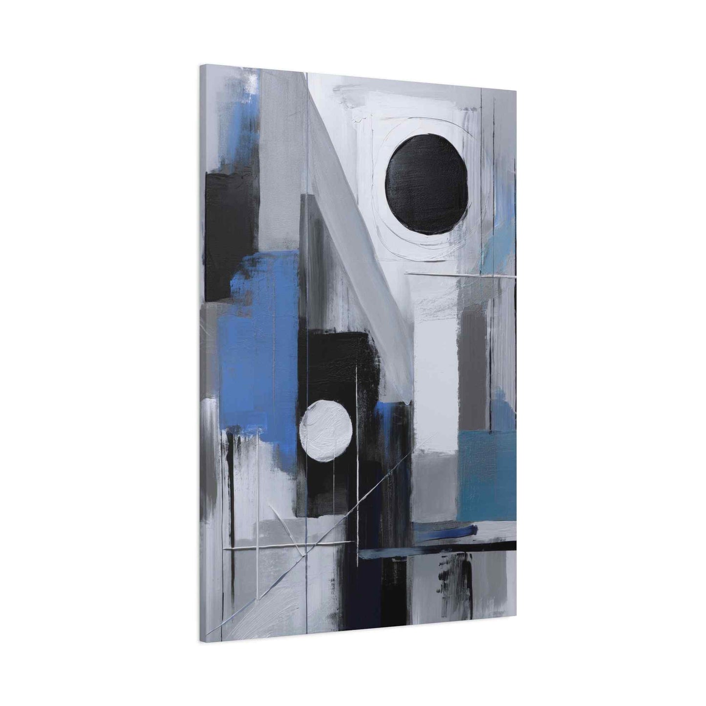 Blue Abstract Painting Print Canvas 20x24,20x30,24x30, 24x32,24x36,30x40, 32x48,36x48,40x60 Pine-Wood Inner Frame ABS-27