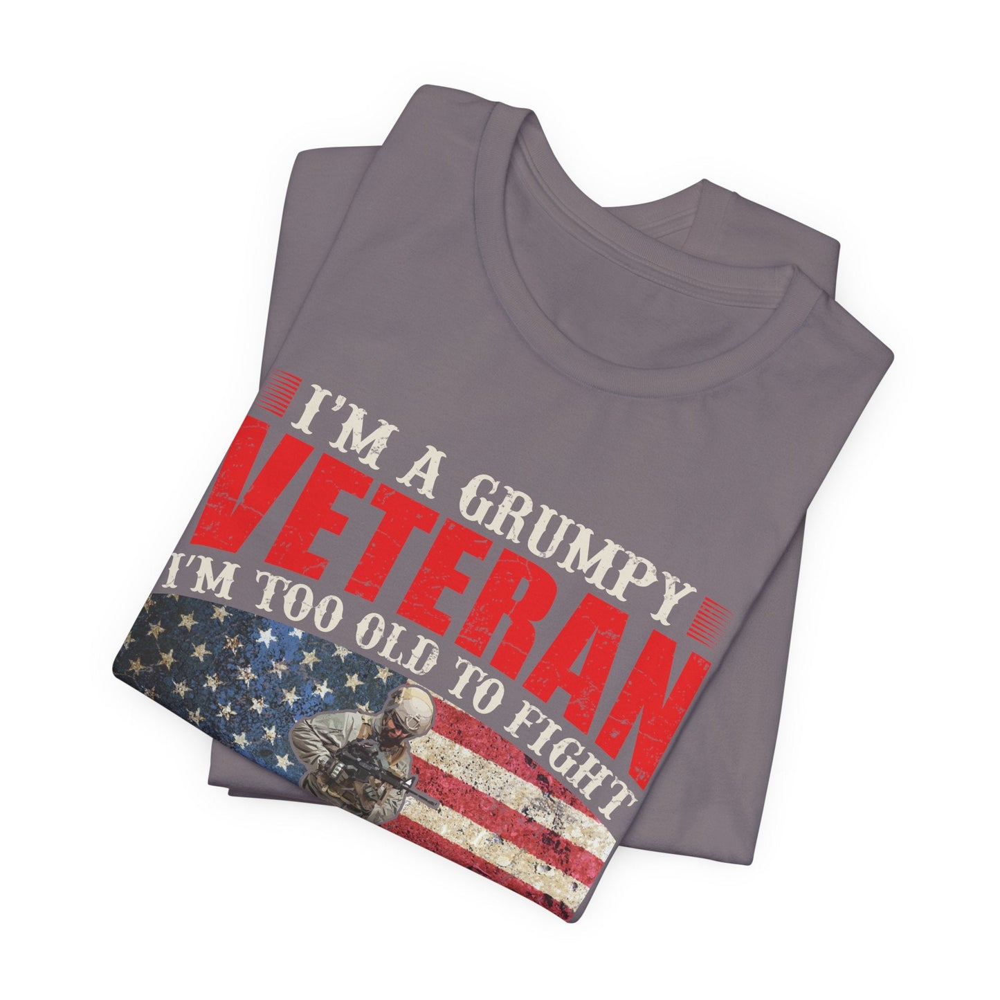 Army Veteran Patriotic Graphic Design Unisex Cotton T-Shirt v38