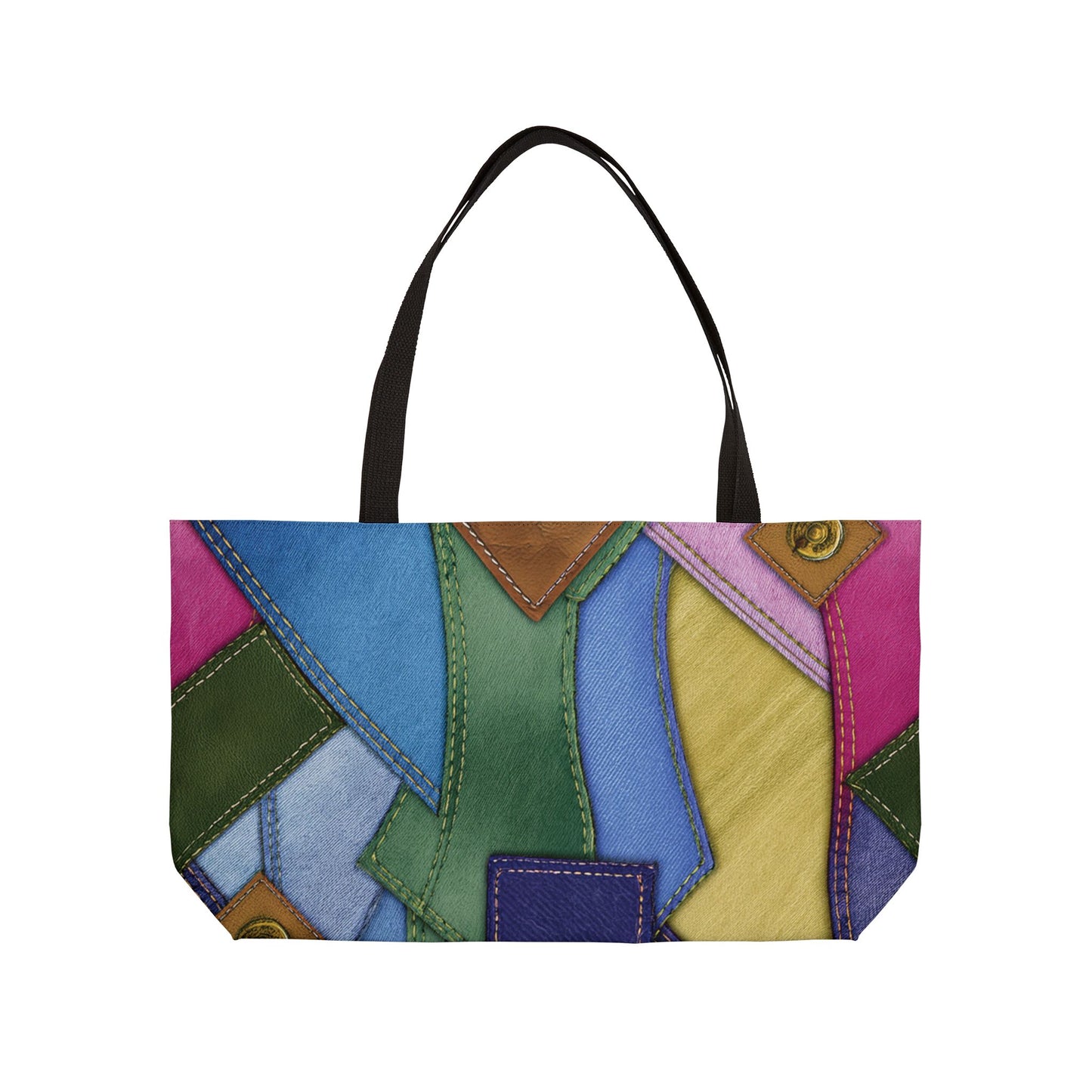 Denim Print Yoga Bag High-Quality 100% Spun Polyester 24x13 Canvas Gym Bag 45