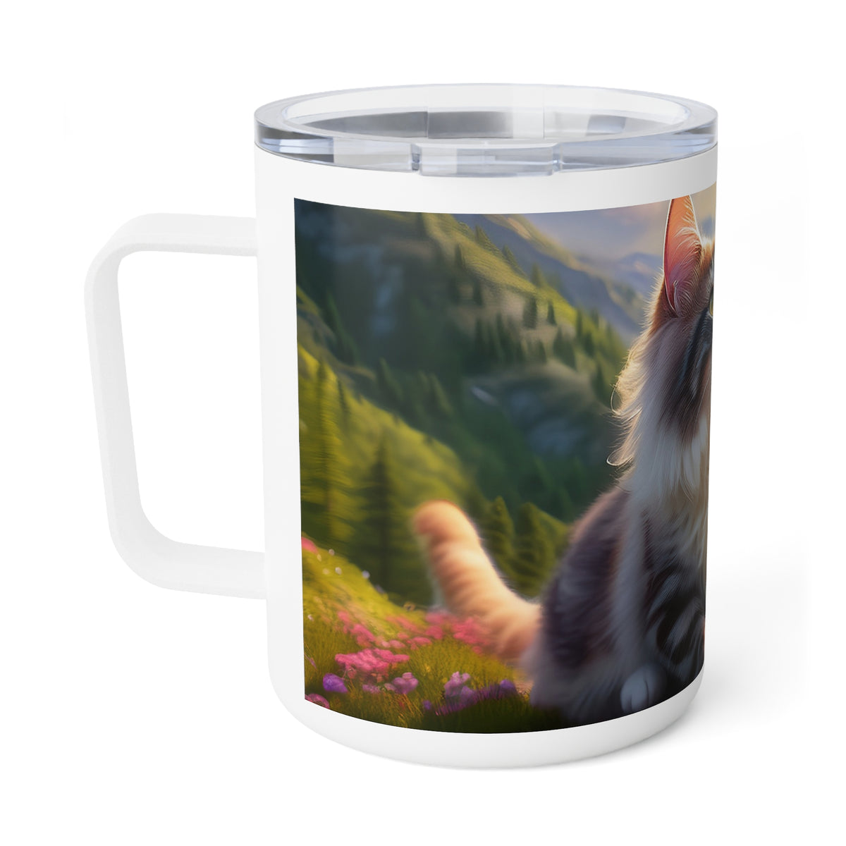 12 Art Design Insulated Coffee Mug Clear Lid 10oz Insulated Coffee Mug 10oz