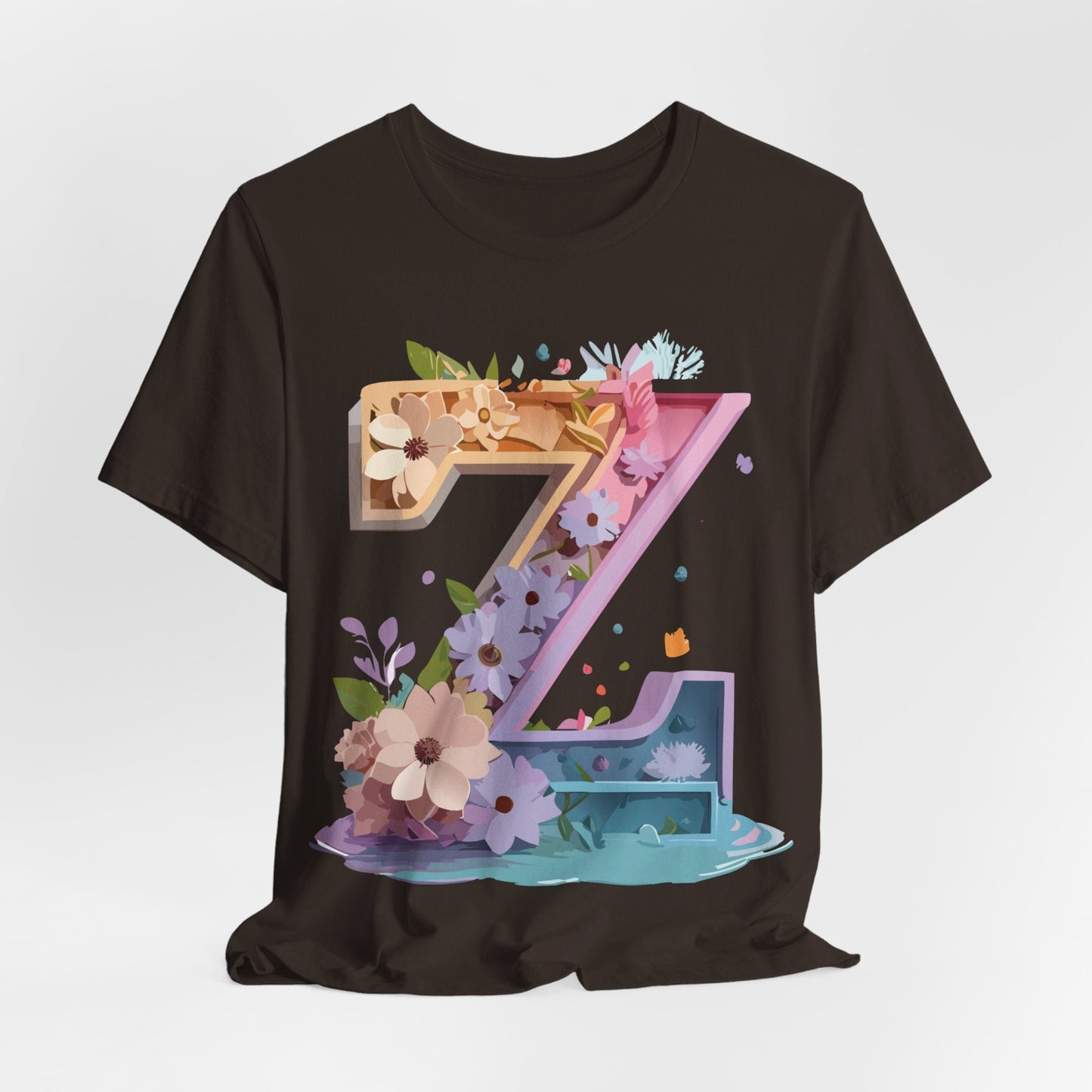Letter Z Shirt Unisex Graphic Tee Adelpha Vintage Inspired Artwork Short Sleeve Jersey
