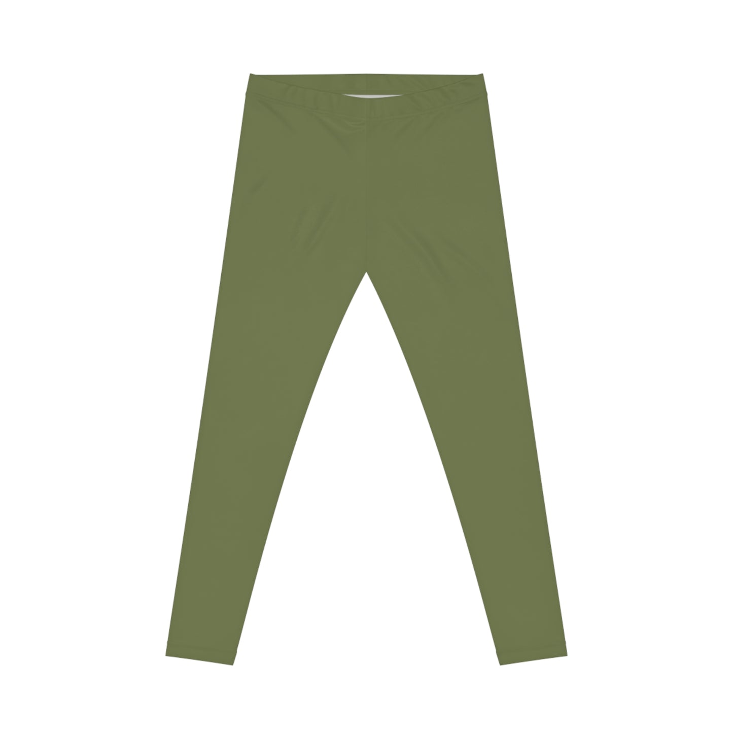 Moss Color Women's Poly-Span Casual Leggings XS-2XL