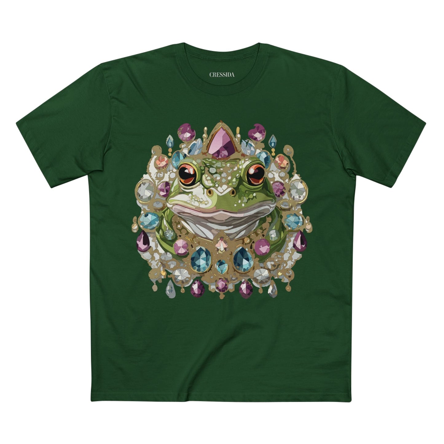 Frog Graphic Unisex 100 Cotton Tee With Unique Animal Golden Medallion Art Design 28