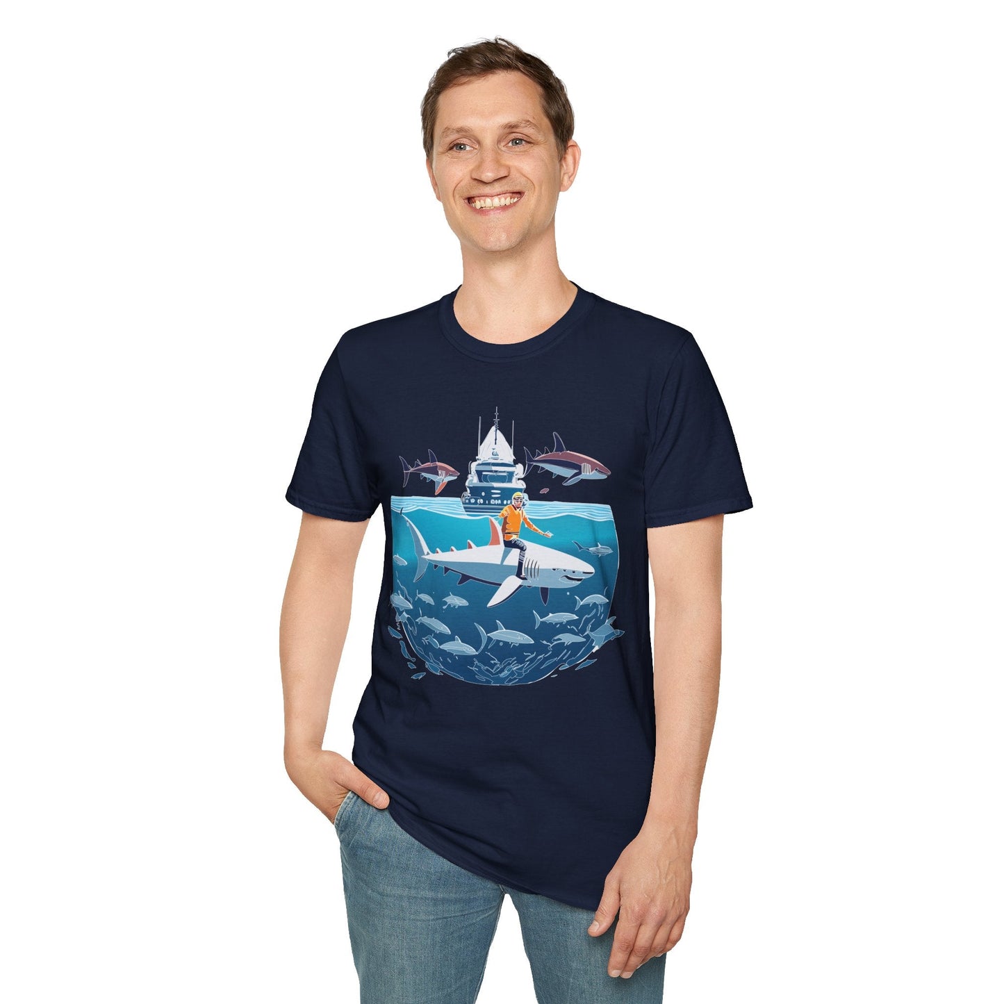 Ocean Graphic Unisex Softstyle Cotton Tee 3