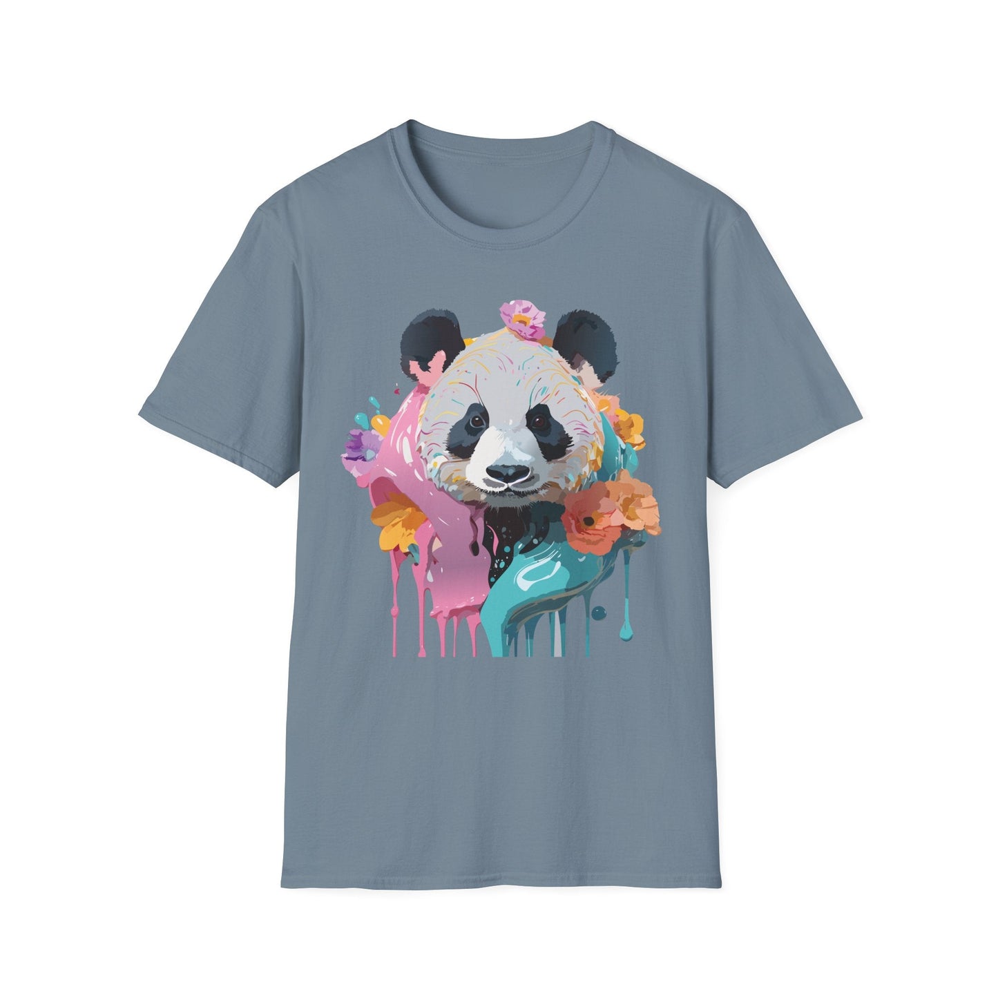 Gildan Softstyle Panda Shirt Unisex T Shirt With Panda Animal Design 100 Percent Cotton Tee