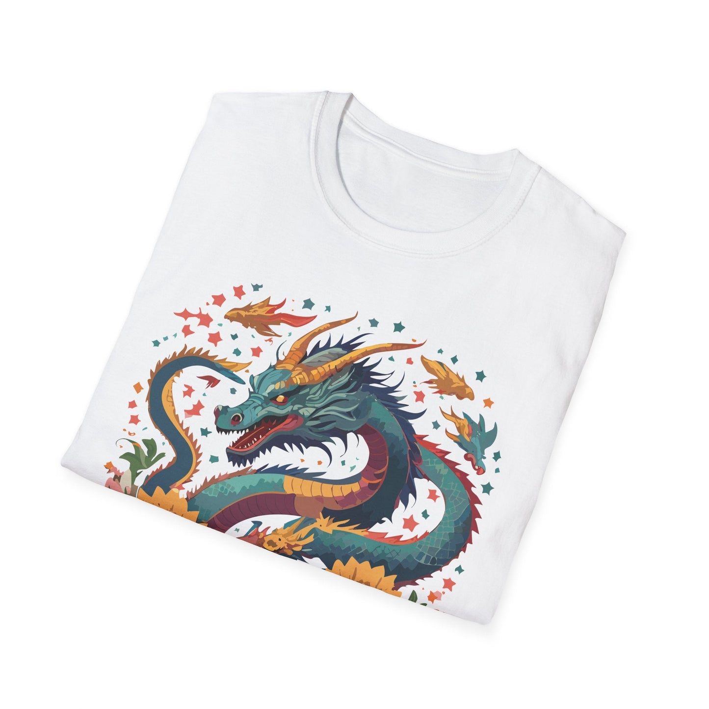Dragon Graphic Unisex 100 Cotton Tee with Animal Artwork Design 7