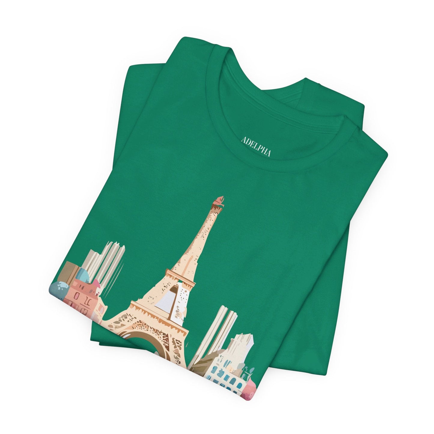 Paris Tourist Graphic Tee Unisex Jersey Short Sleeve Art Design By Vintage Inspired