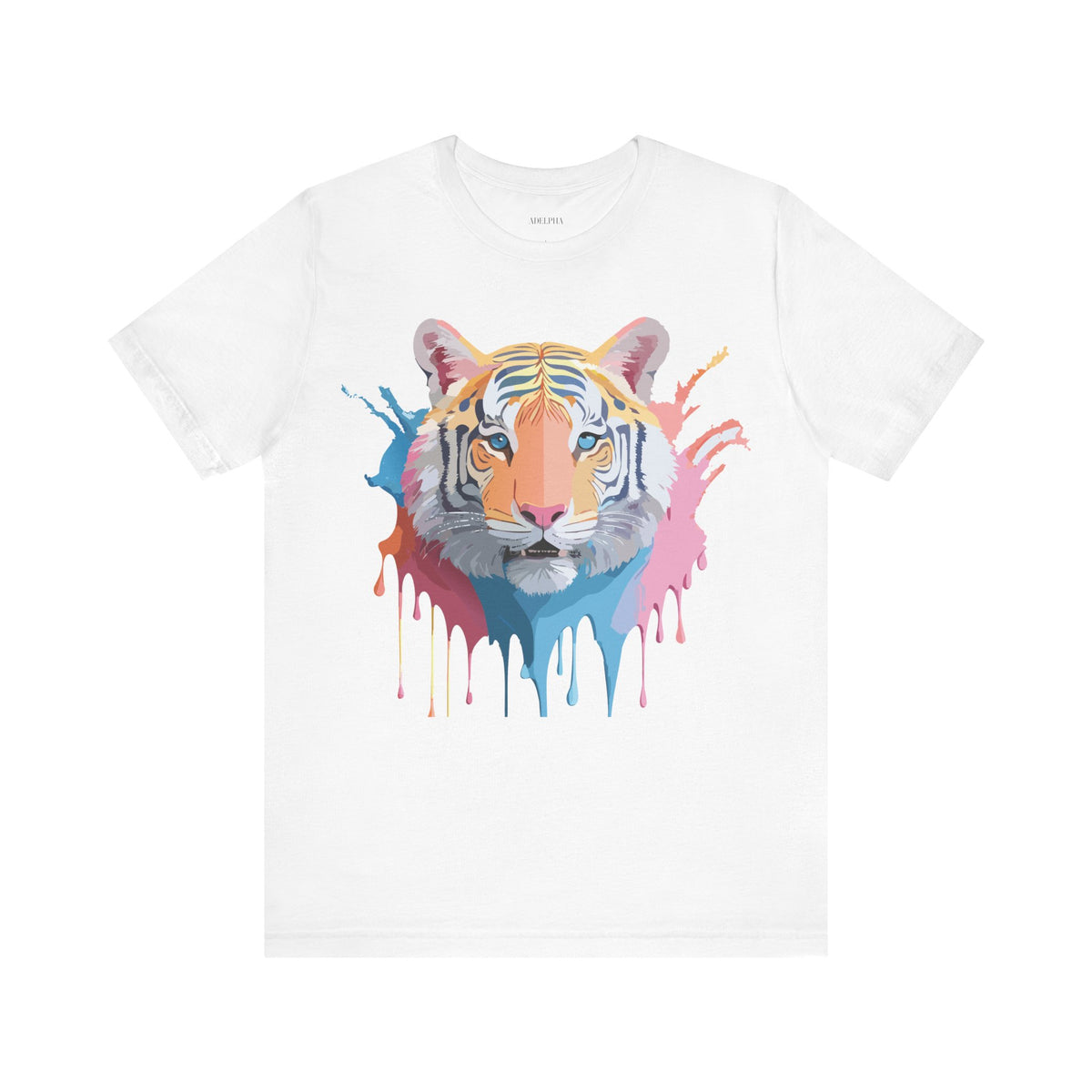 Tiger Graphic Unisex Cotton Bella+Canvas Tee with Art Animal Design e56