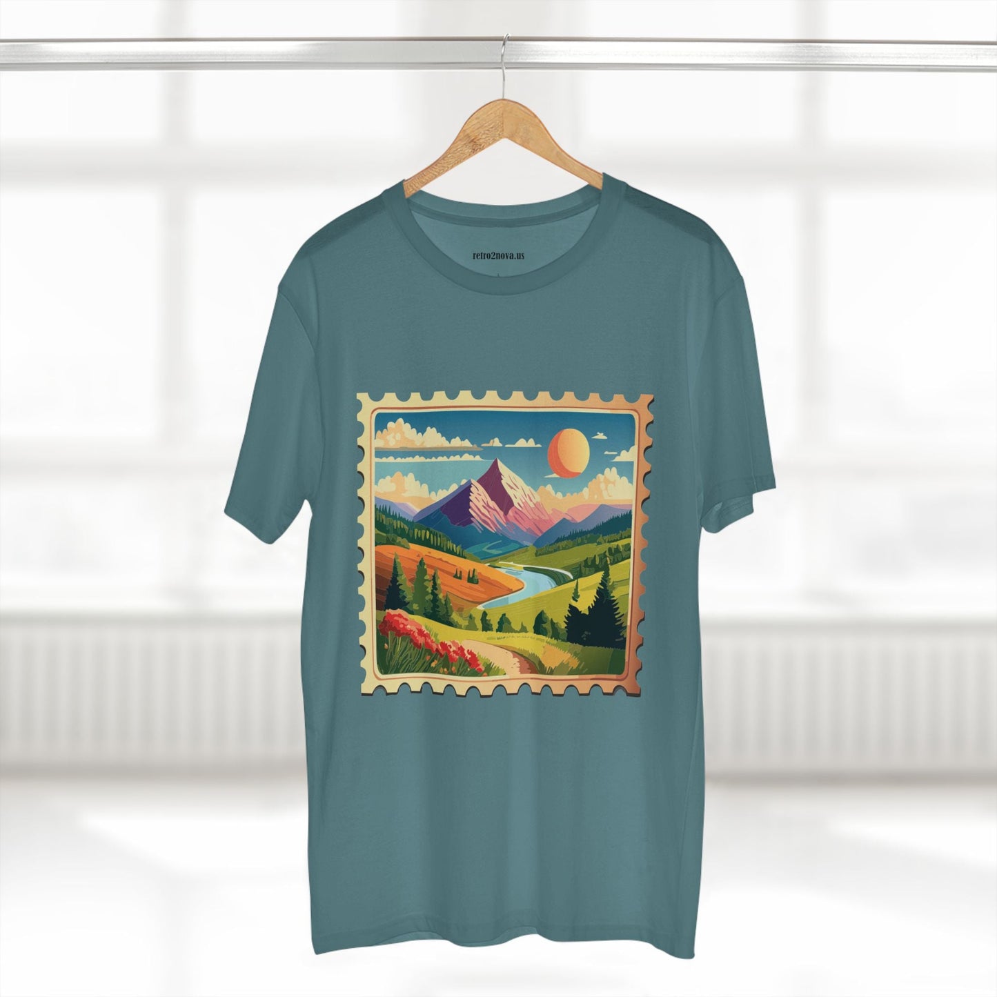 Stamp Shirt Postage Stamp Shirt PS36 Unisex Premium Cotton Tee With Original Art Design Retro2Nova