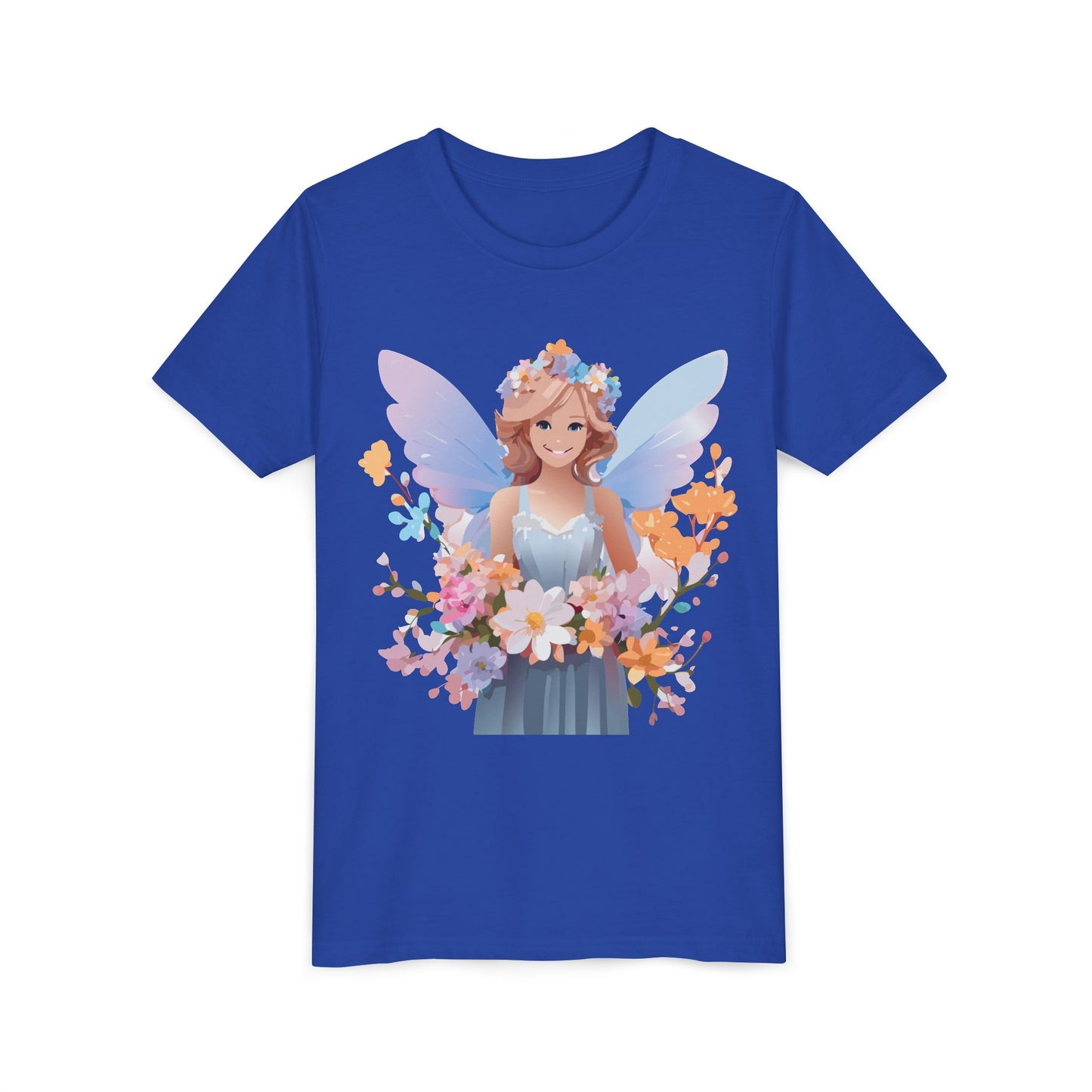 Enchanting Fairy Floral Youth Short Sleeve Tee - Perfect for Spring Celebrations (9-14)