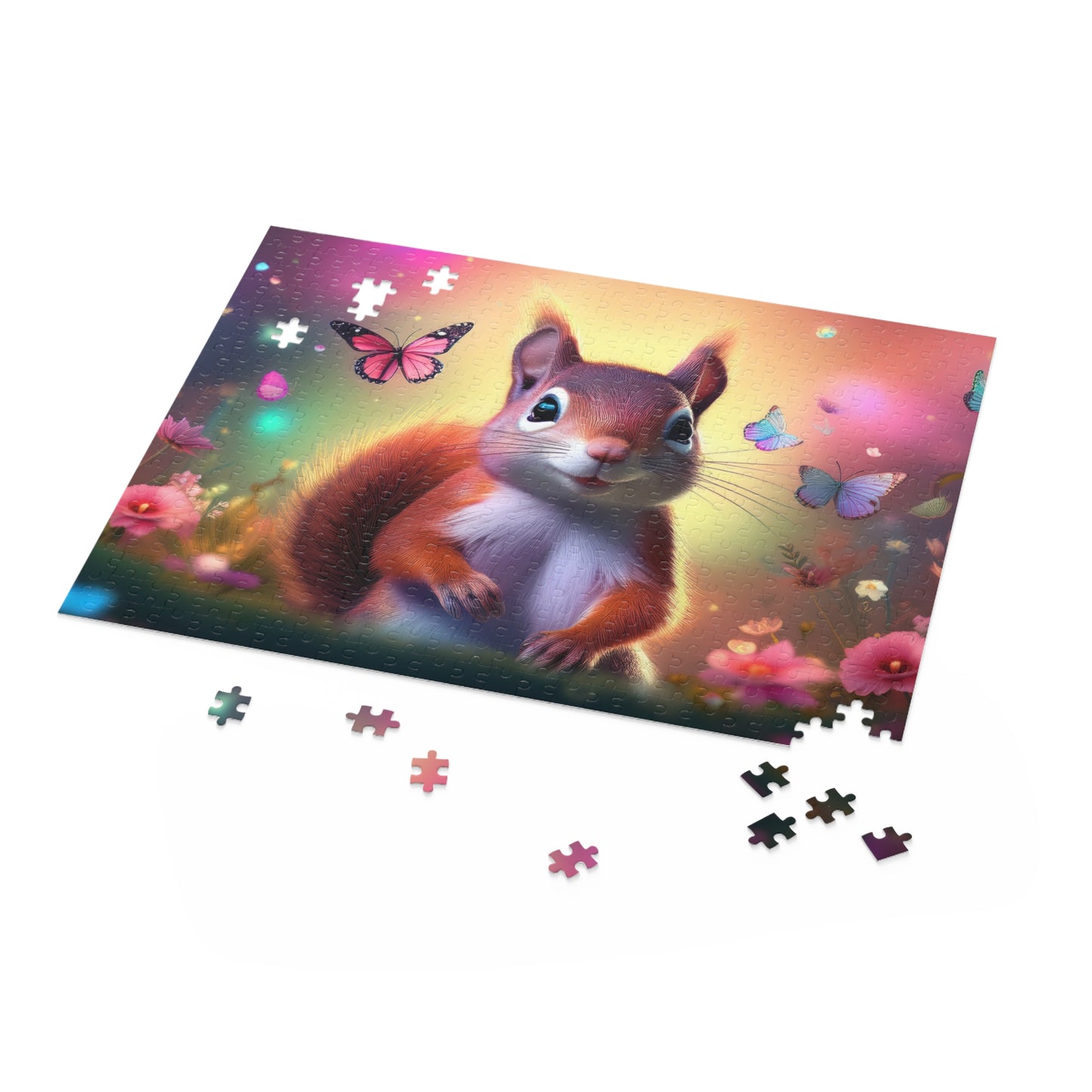 Puzzles-58 Kids Squirrel Puzzle 500-Piece  Floral Squirrel Puzzle 500-Piece, Animals Kids Puzzles Size: 16" x 20",  Ages 9+