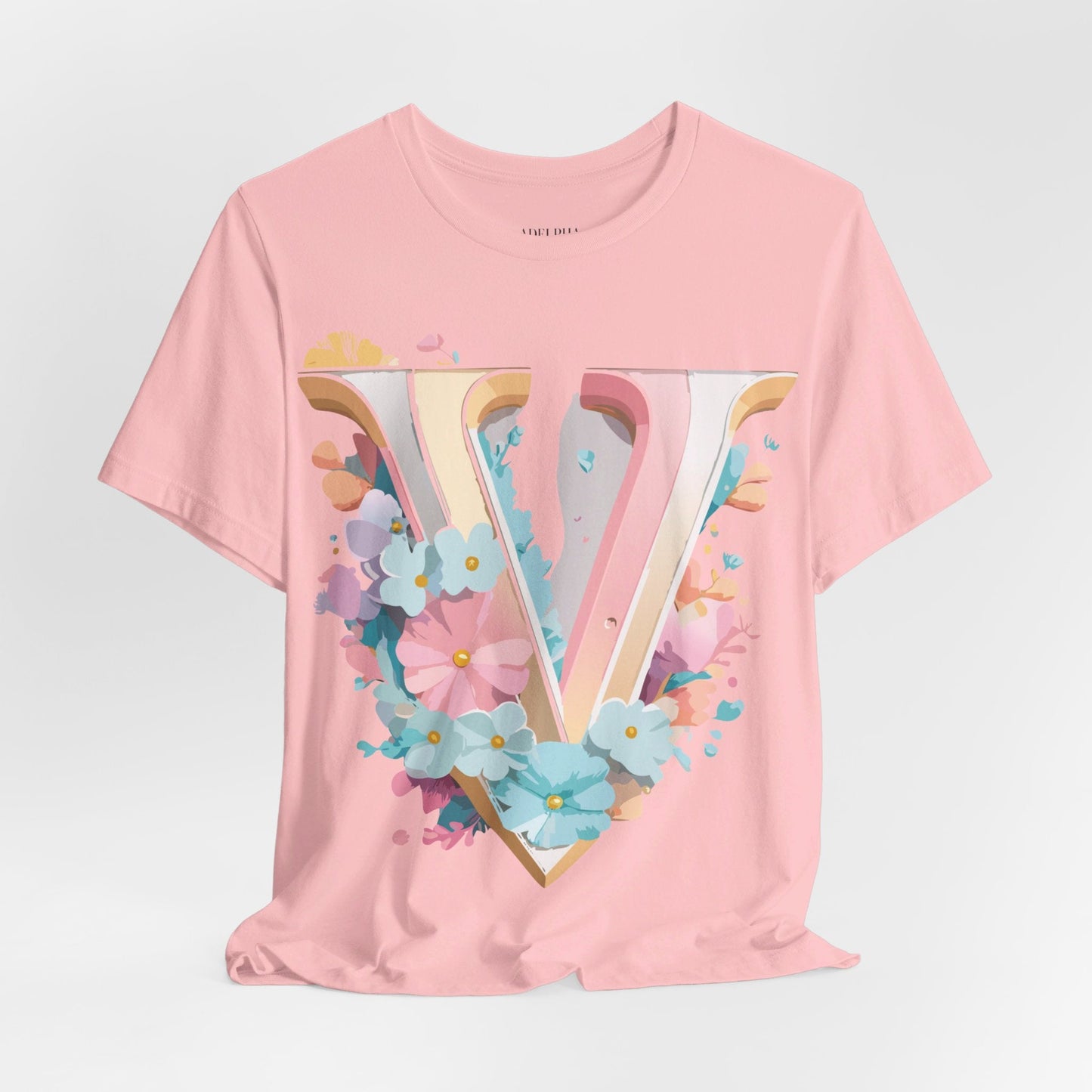 Adelpha Letter V Shirt Graphic Tee Unisex Jersey Short Sleeve Vintage Inspired Design