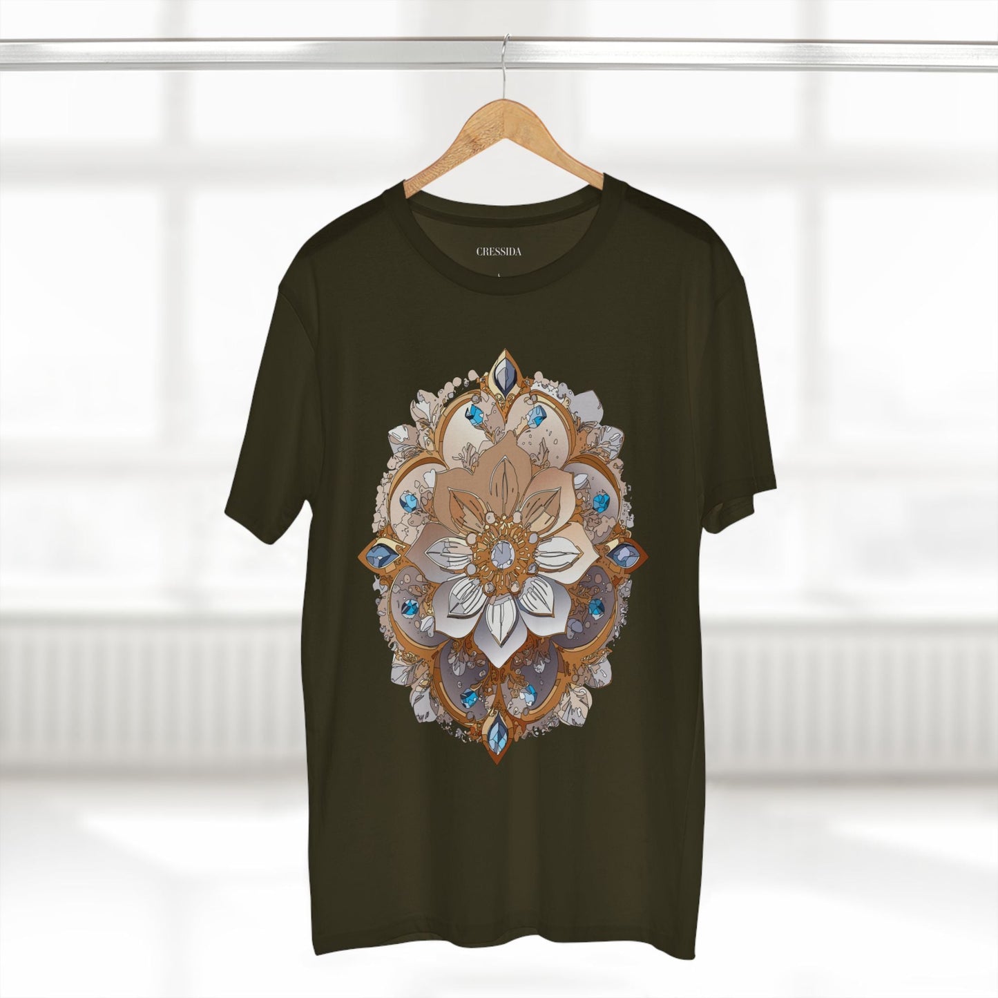 Floral Graphic T-Shirt Unisex 100 Cotton Art Design with Antique Flowers Tee 20