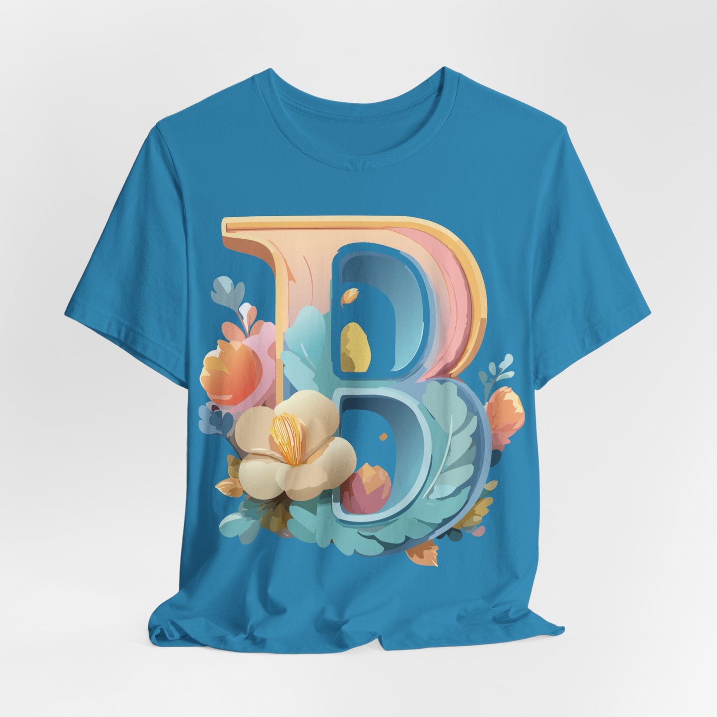 Letter B Graphic Tee Unisex Jersey Short Sleeve With Vintage Inspired Artwork By Adelpha
