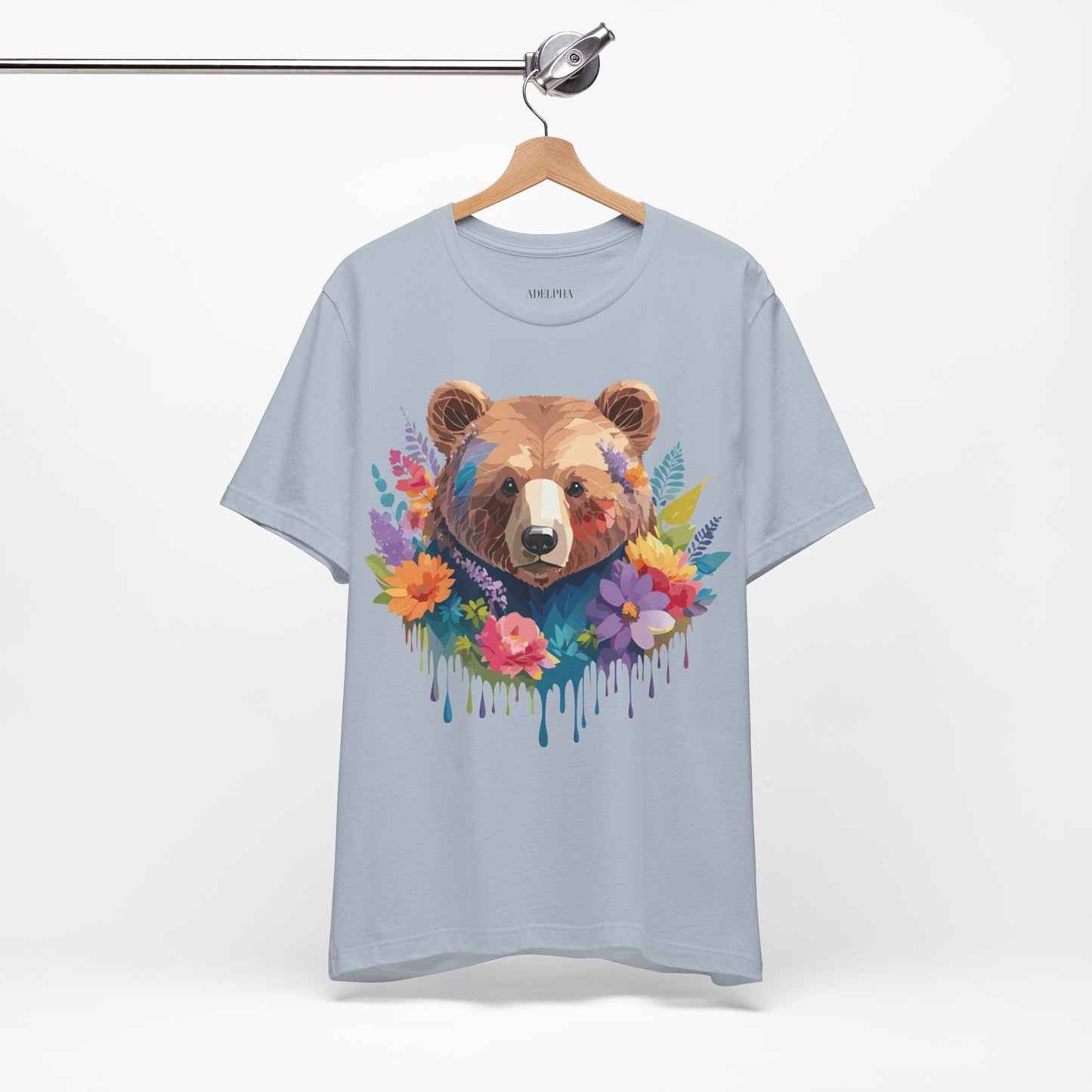 Bear Graphic Unisex 100 Cotton Short Sleeve Art Design Vintage T-Shirt 3