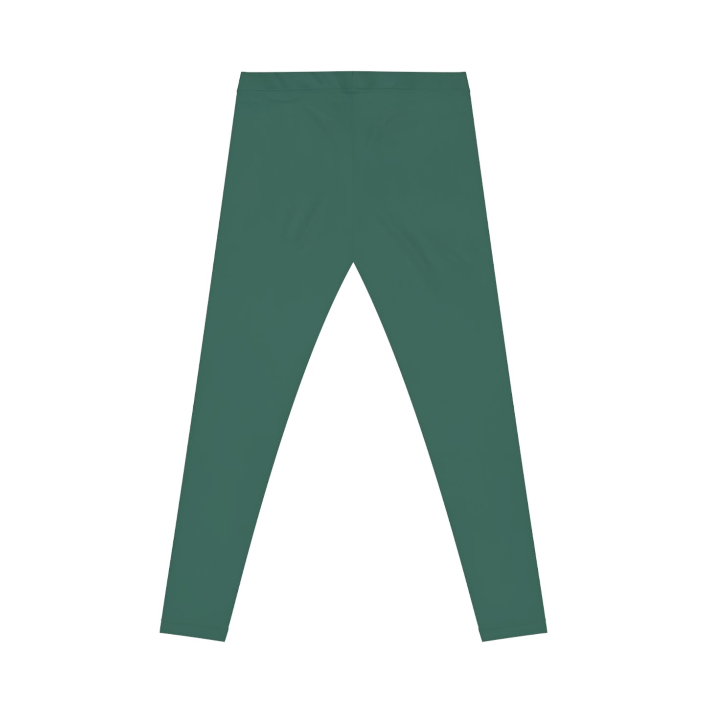 Dark Jungle Green Color Women's Poly-Span Casual Leggings XS-2XL