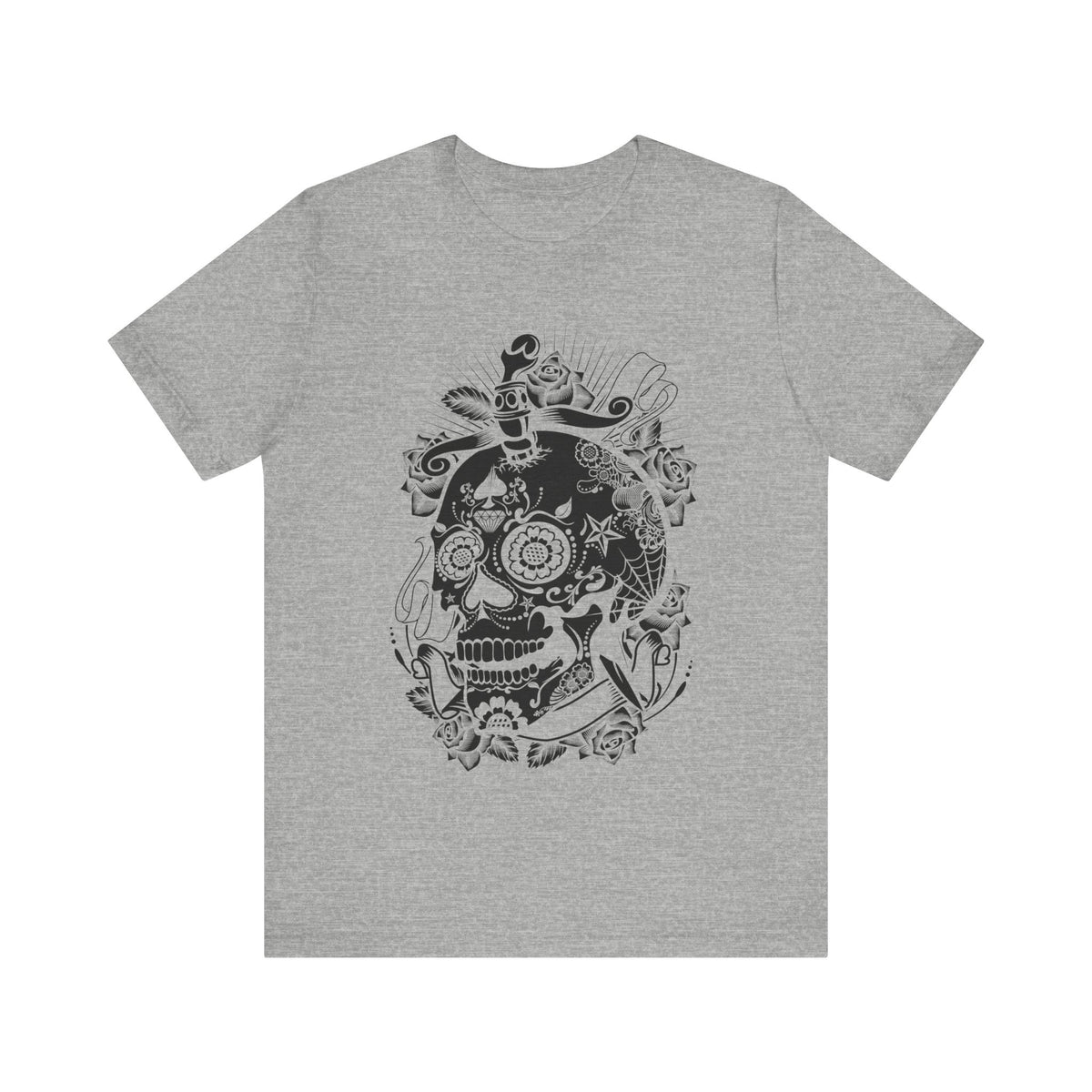 Camiseta unisex de algodón con calavera