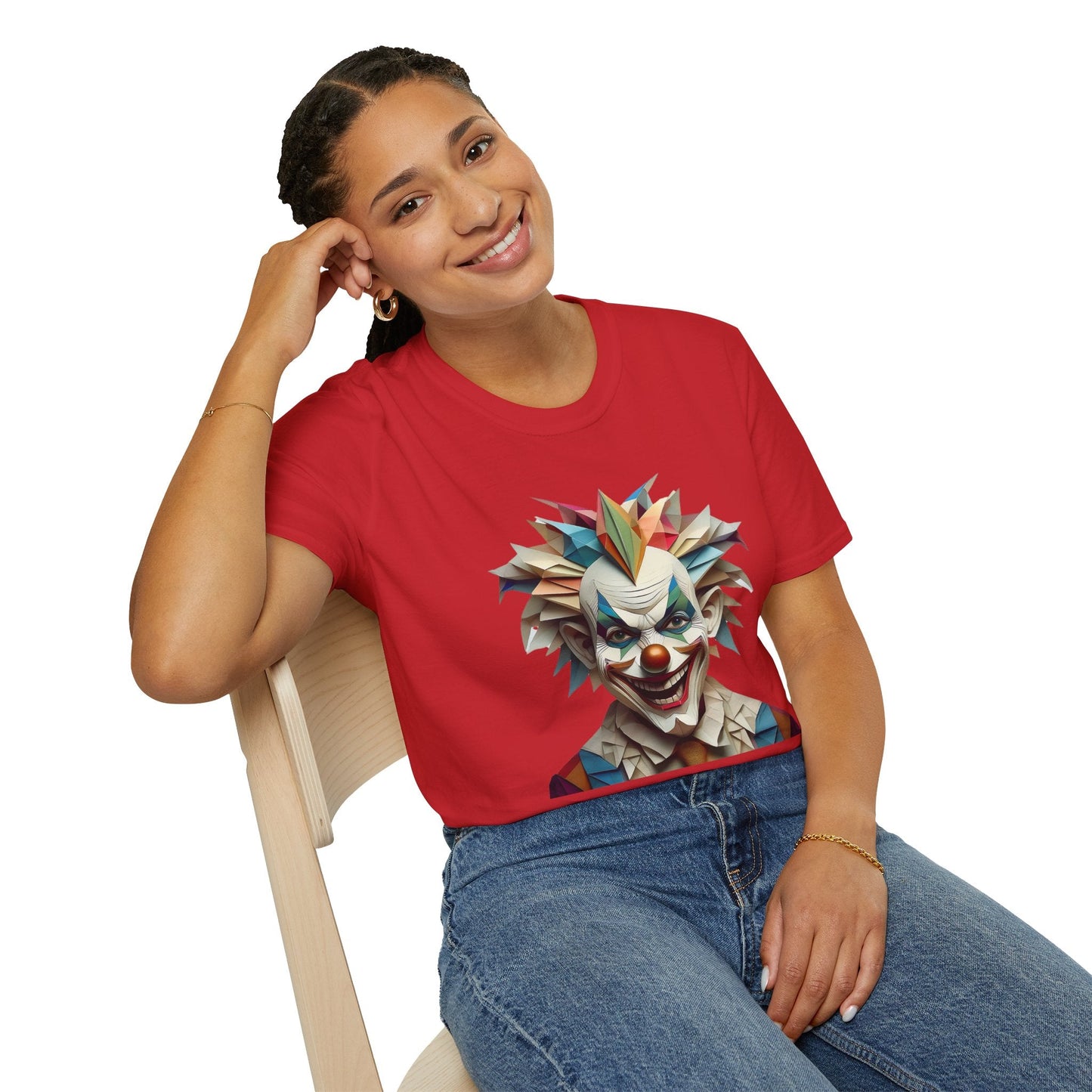 Clown Shirt Unisex Funny Circus Tee Gildan Softstyle 64000 Short Sleeve Cotton Tee
