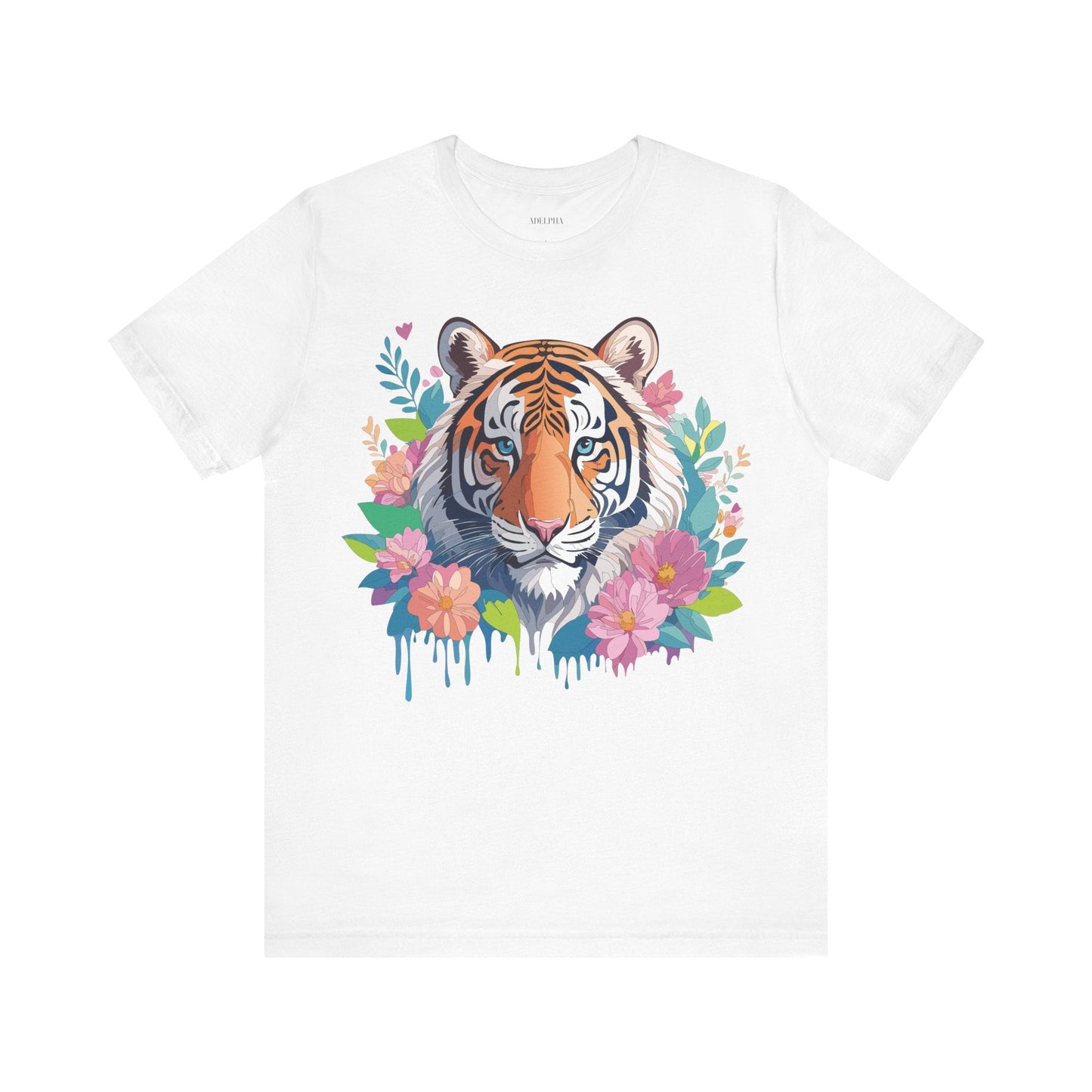 Tiger Graphic Unisex 100 Cotton Vintage Art with Animal Tee 2