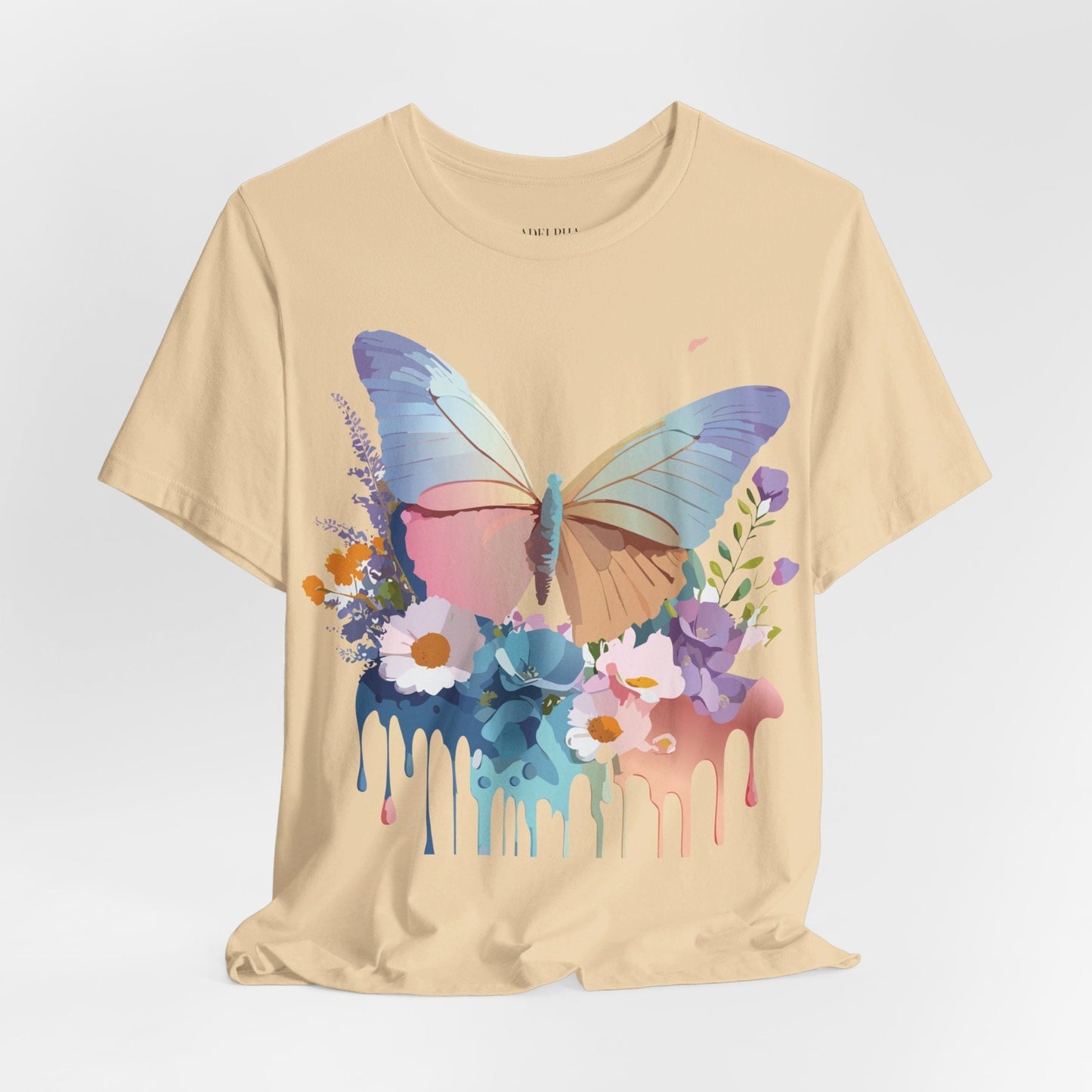 Butterfly Graphic Tee Unisex Vintage Inspired Art Design by Adelpha