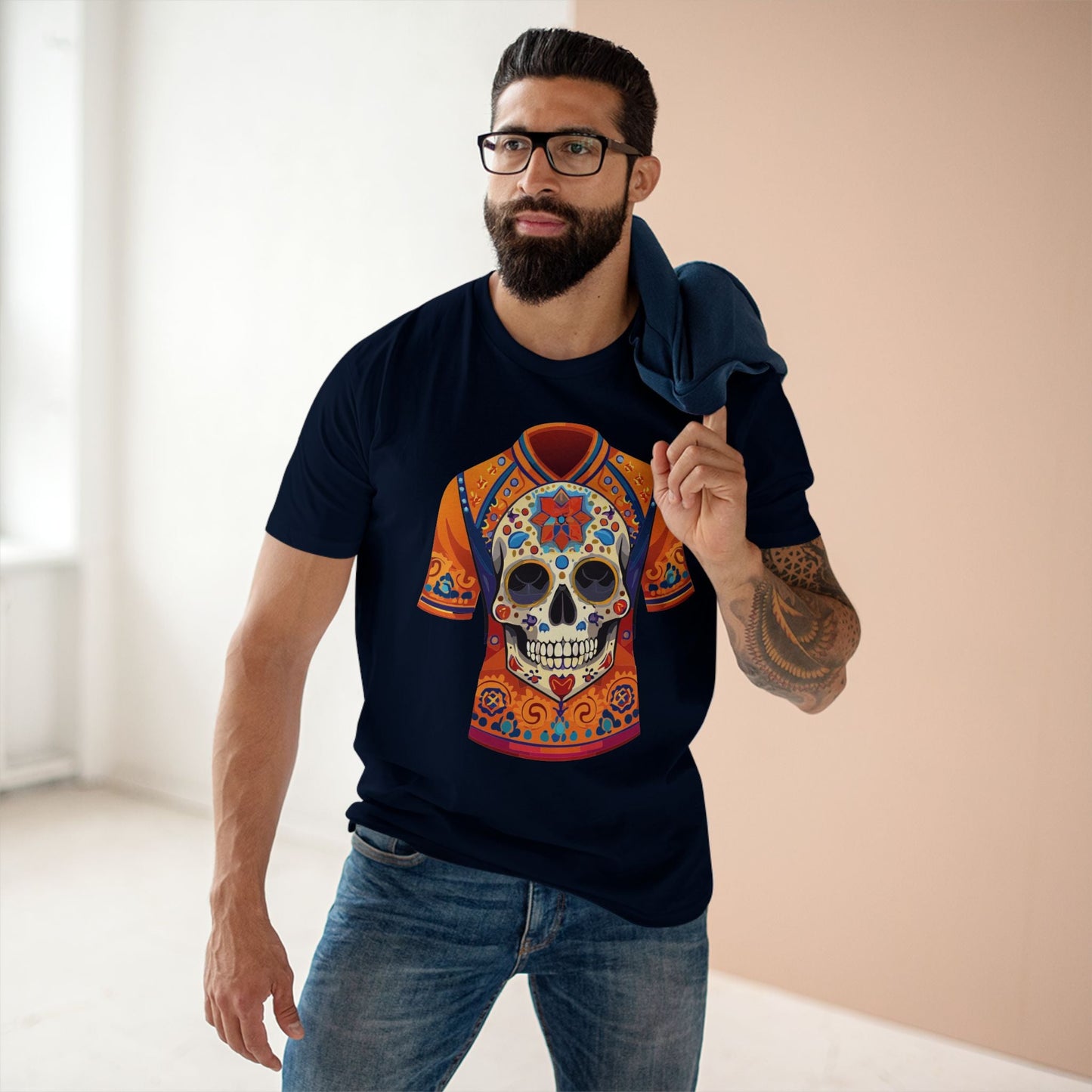 Skull Skeleton Shirt Unisex Premium Cotton Tee Art Collection Original Design Retro2Nova SS30