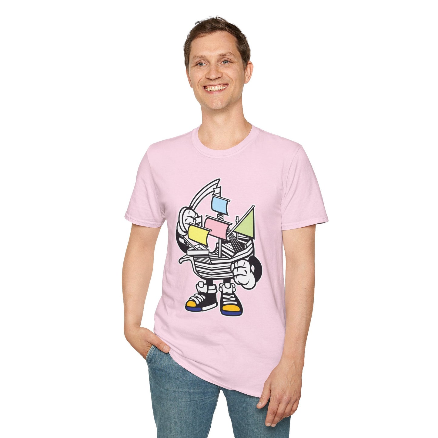 Cartoon T Shirt Animation Tee Funny Unisex Gildan Softstyle 64000 Short Sleeve Cotton