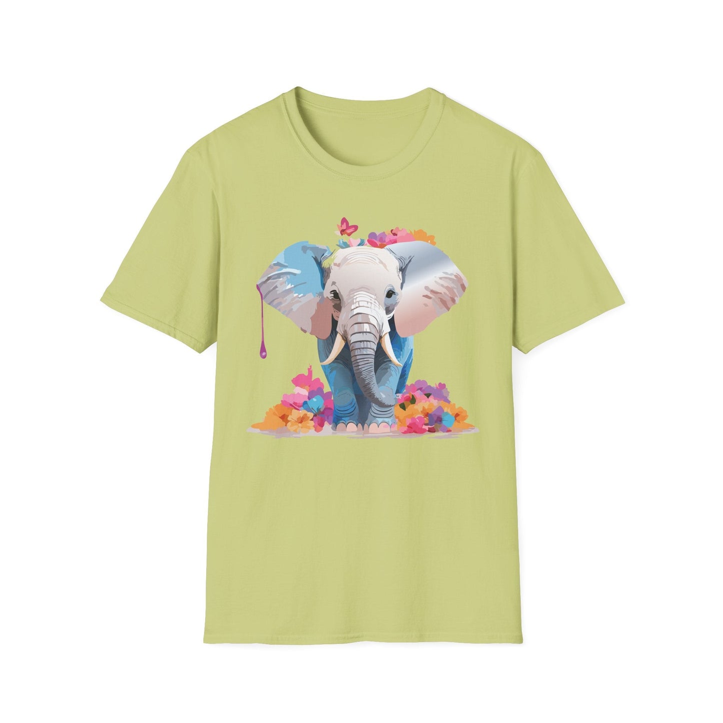 Elephant T Shirt Unisex Softstyle 64000 Graphic Elephant Illustration Animal Tee For Everyday Wear