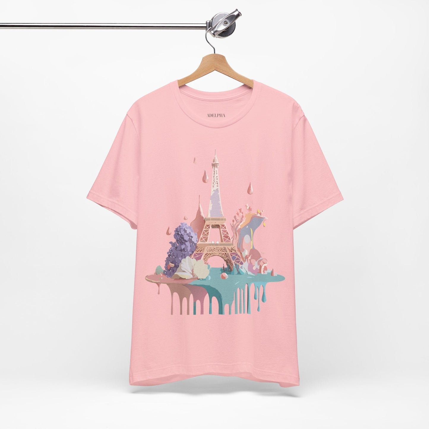 Paris Tourist Shirt Unisex Graphic Tee Vintage Inspired Artwork by Adelpha Short Sleeve Jersey