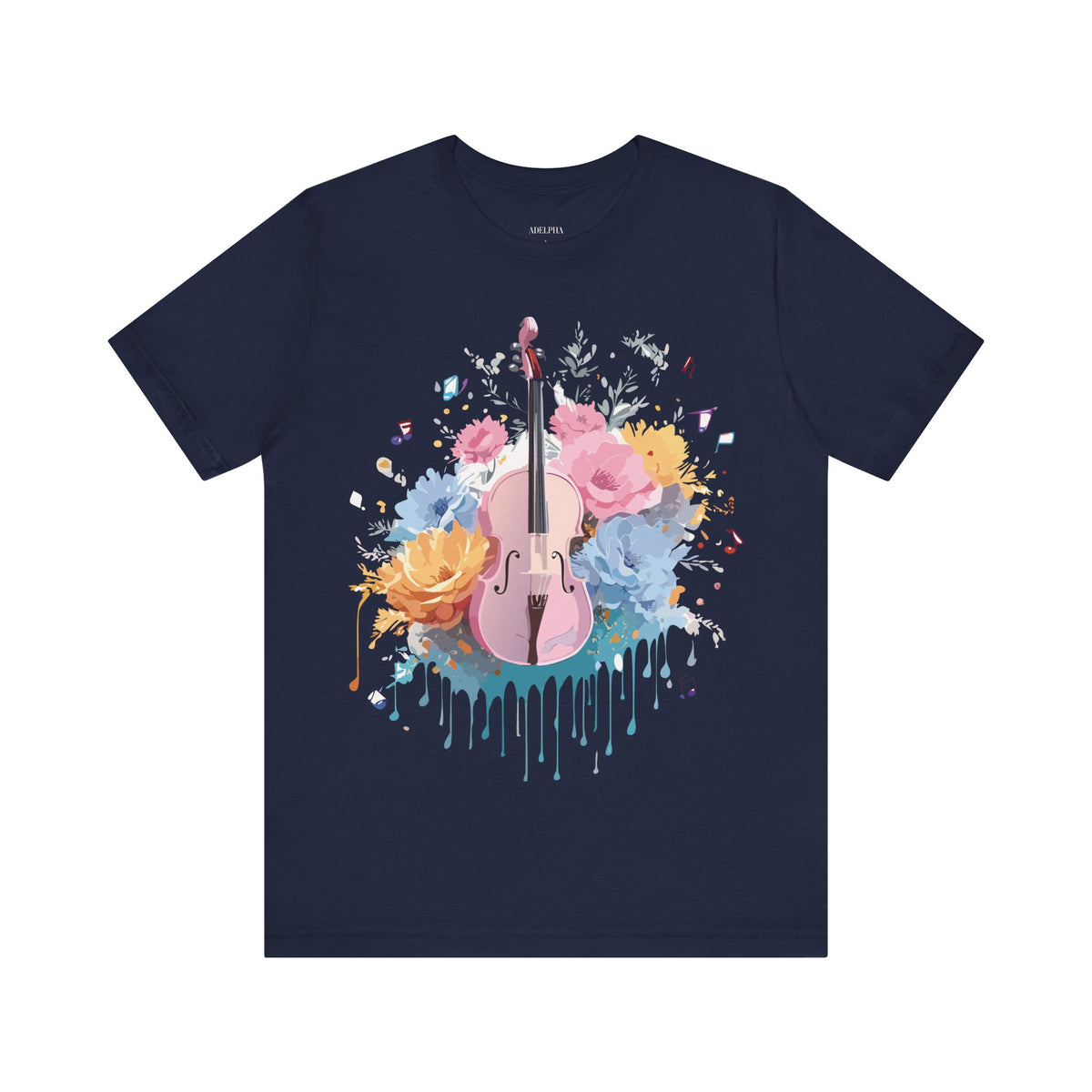 Music Graphic Unisex Cotton Bella+Canvas Tee with Art Design n180