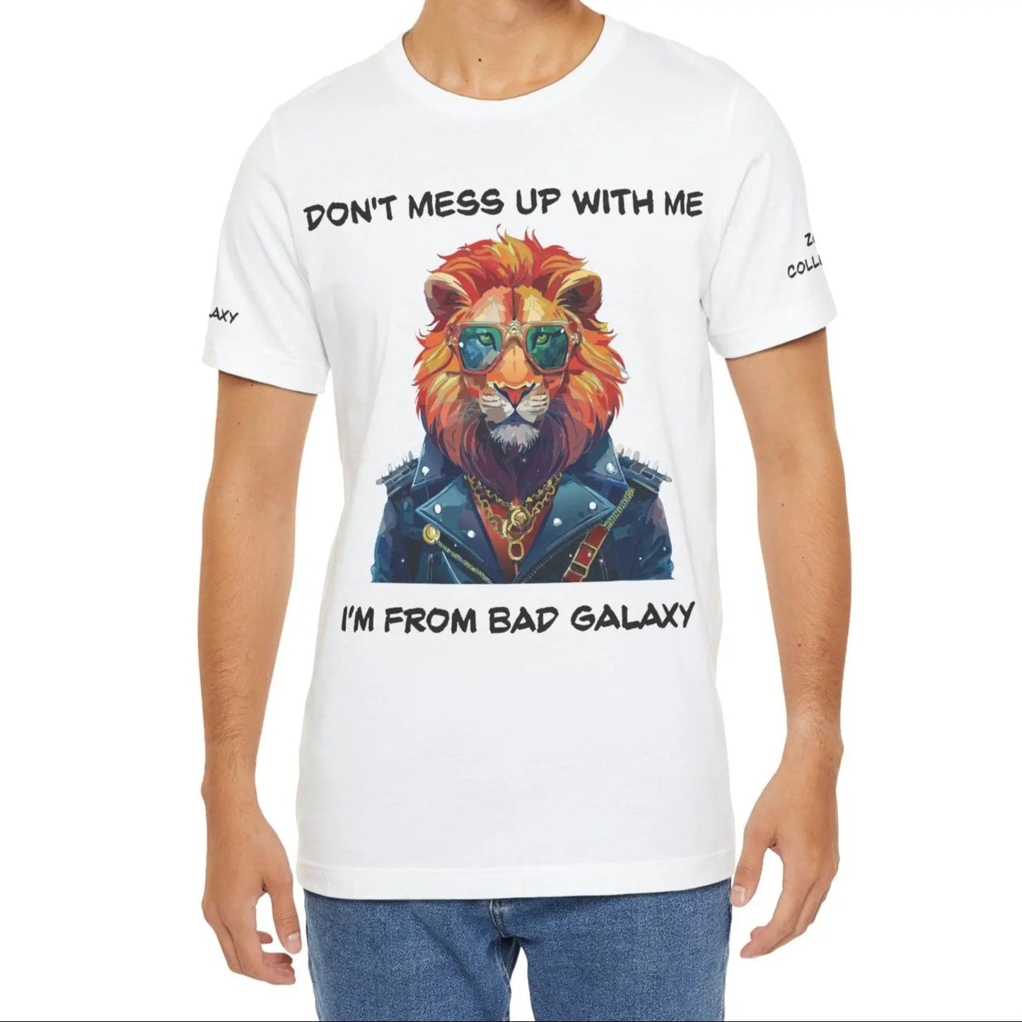 Bad Galaxy Animal T Shirt Made To Order 100 Percent Cotton Tee With Eco Friendly Inks Designed In US