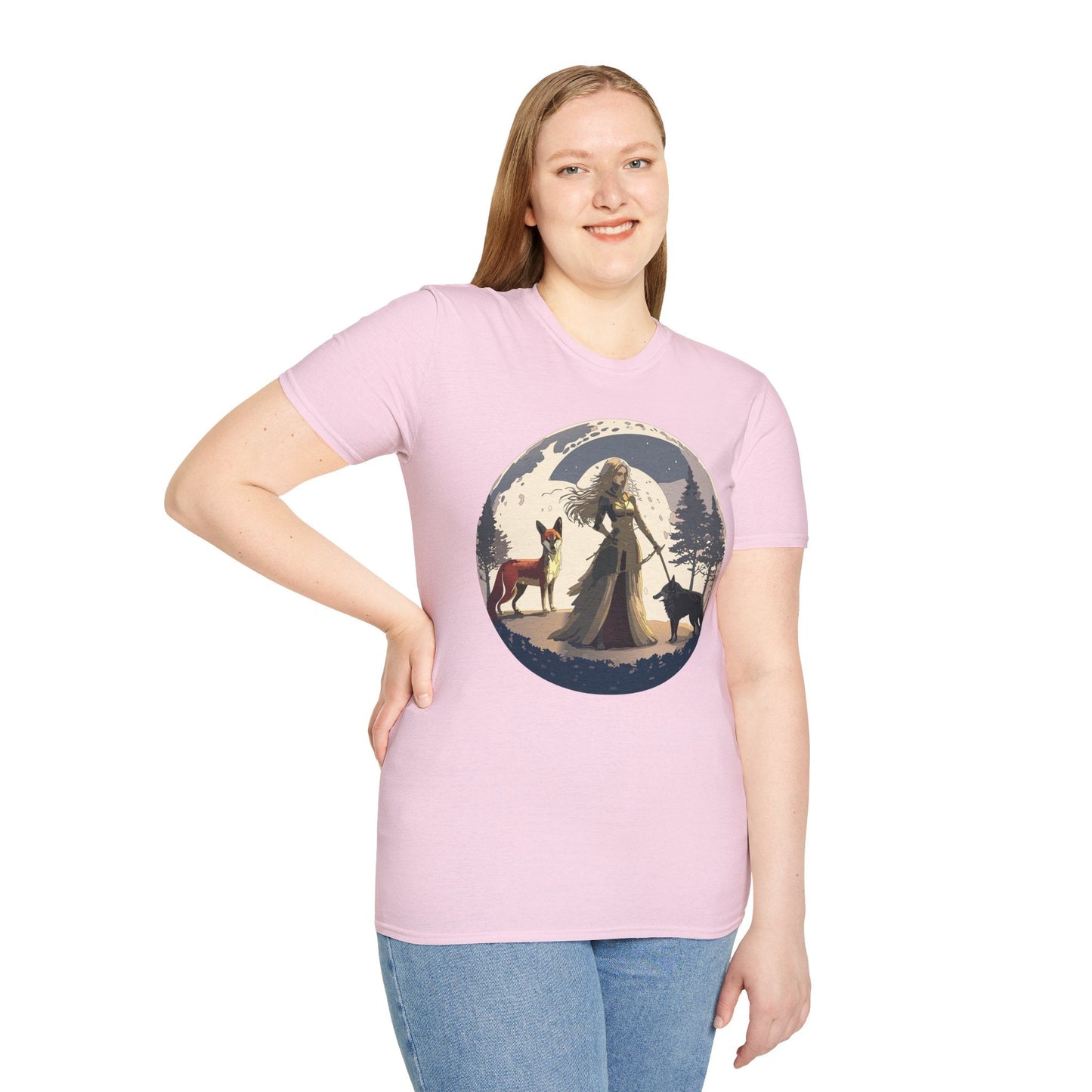 Womens Graphic T Shirt Art Design Tee Softstyle 64000 Gildan Unisex Short Sleeve