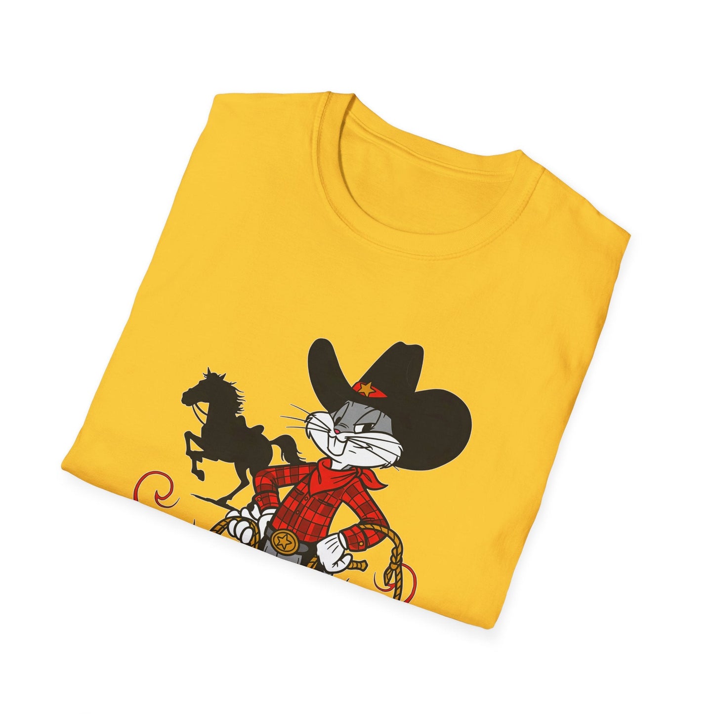 Bugs Bunny T Shirt Unisex Cartoon Tee Softstyle 64000 100 Percent Ring Spun Cotton