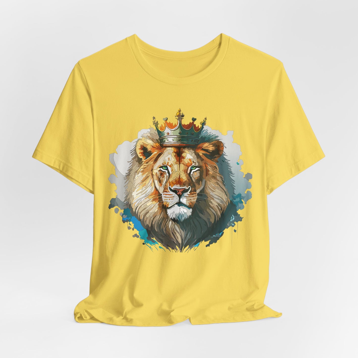 Unisex King Lion Tee, Animal Shirt, Tee Shirt with Lion, Crown T-Shirt, Animal King Tees, Crown Shirt, Safari T-Shirt 3