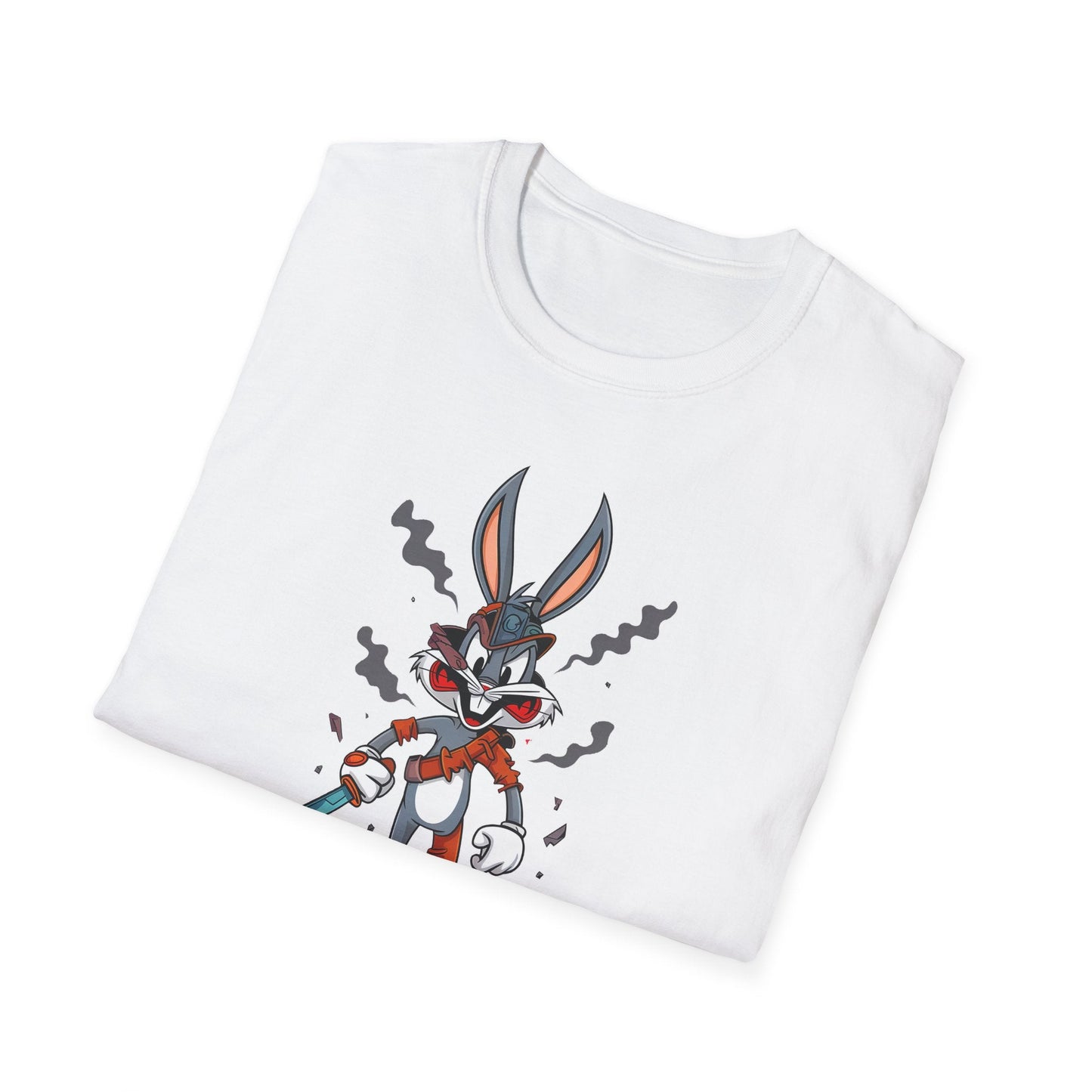 Bugs Bunny T Shirt 100 Percent Ring Spun Cotton Gildan Softstyle Unisex Cartoon Graphic Design