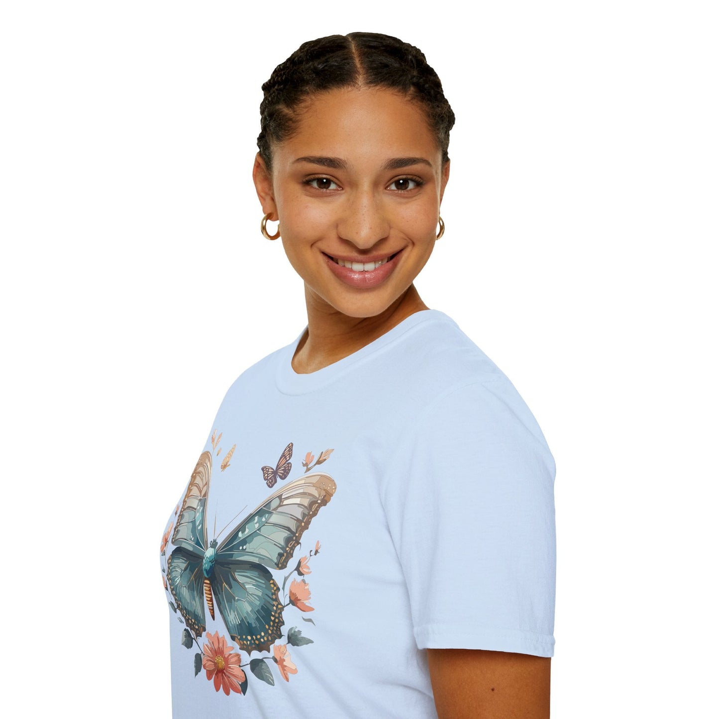 Butterfly Shirt Unisex Monarch T Shirt Gildan Softstyle 64000 Ring Spun Cotton Tee Breathable Comfort