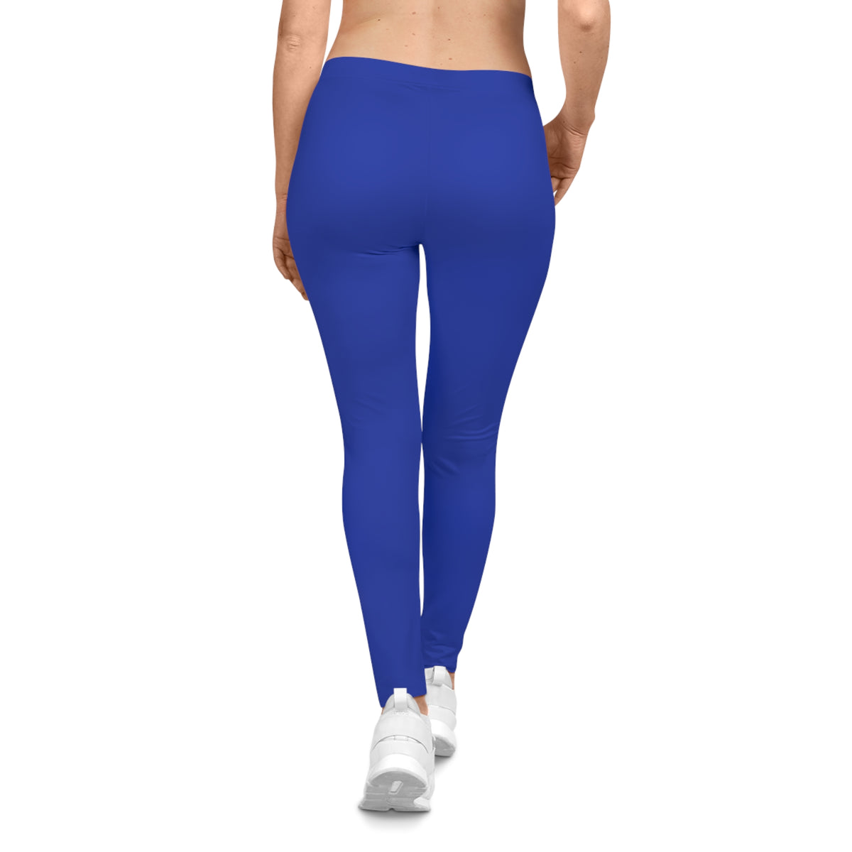 Egyptian Blue Color Women's Poly-Span Casual Leggings XS-2XL
