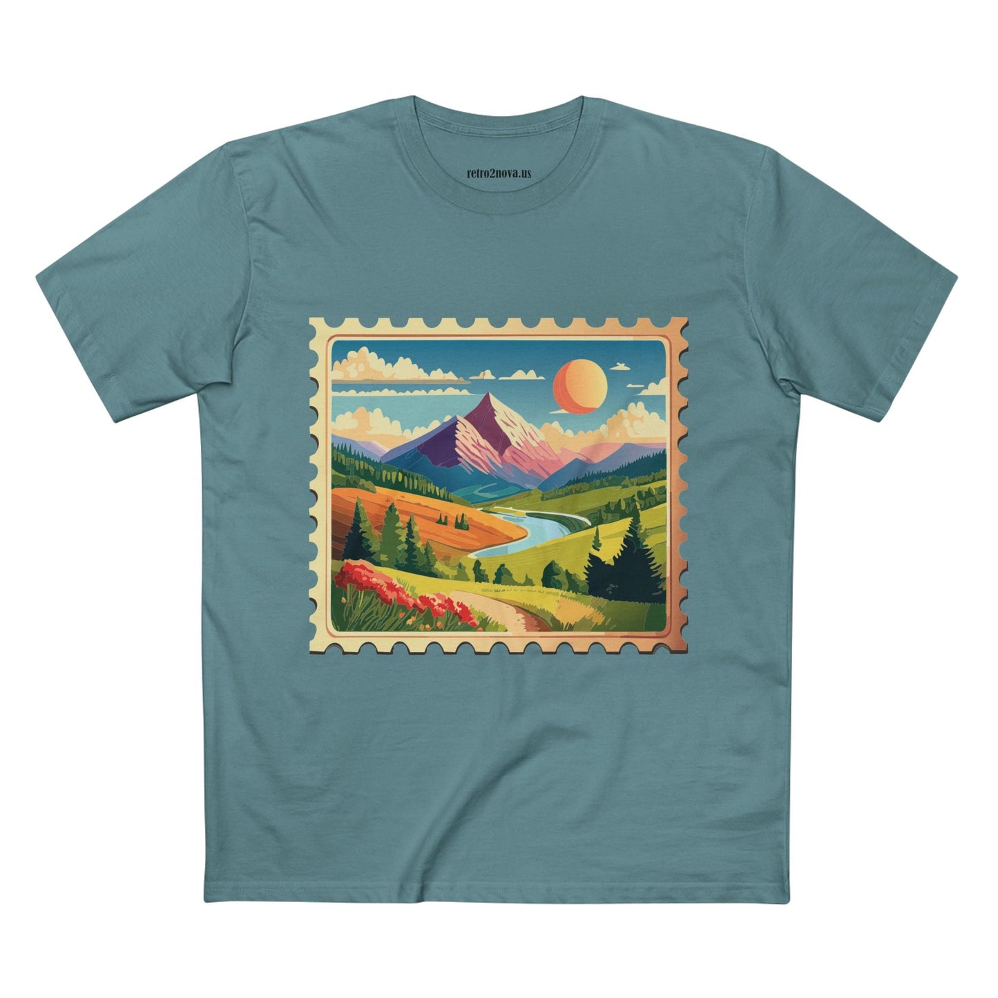 Stamp Shirt Postage Stamp Shirt PS36 Unisex Premium Cotton Tee With Original Art Design Retro2Nova