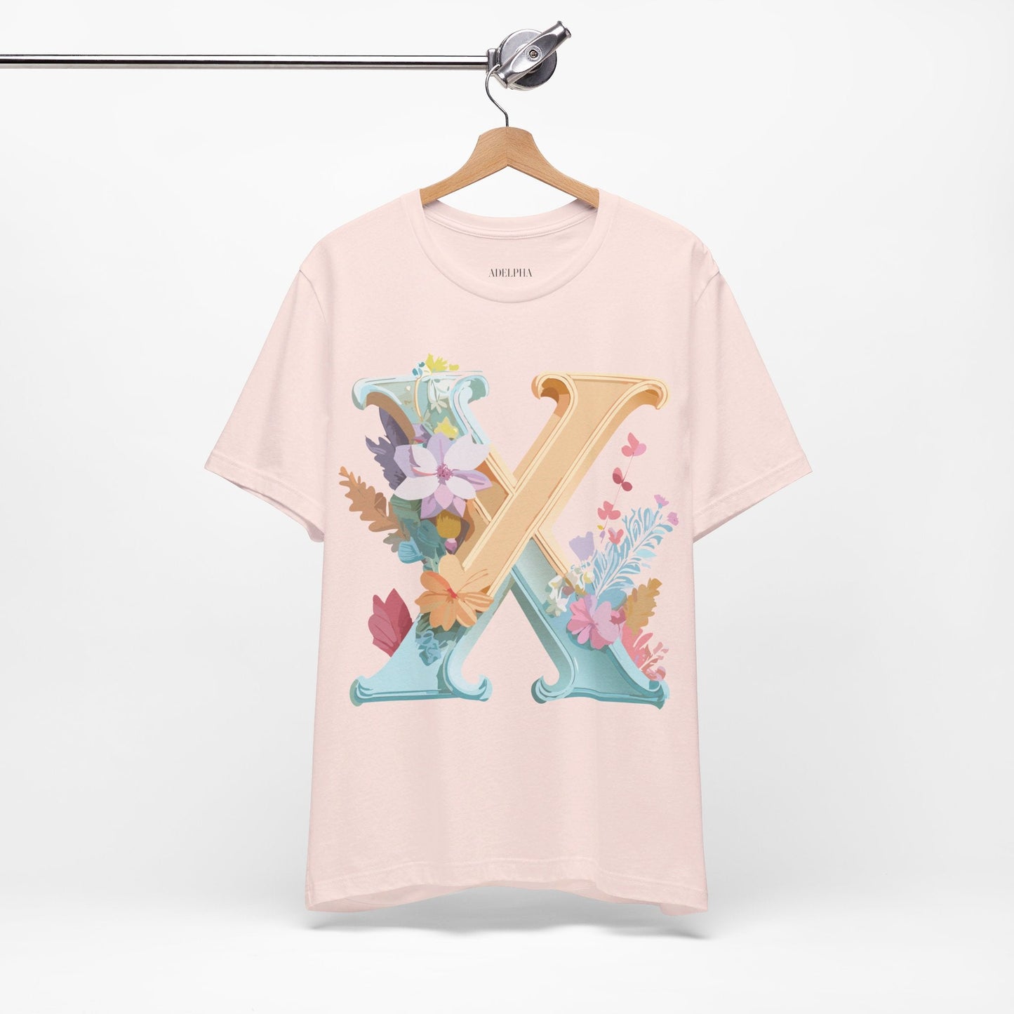 Letter X Unisex Graphic Tee Vintage Inspired Artwork Short Sleeve Edition
