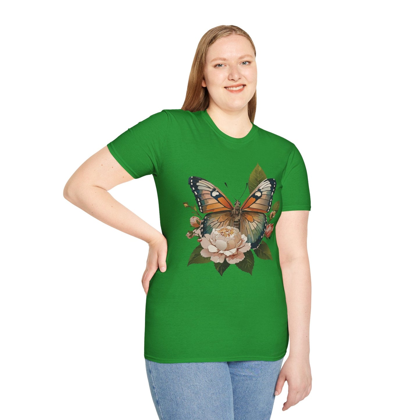 Monarch Butterfly Shirt Unisex Softstyle Cotton Tee Short Sleeve Gildan 64000 Everyday Wear
