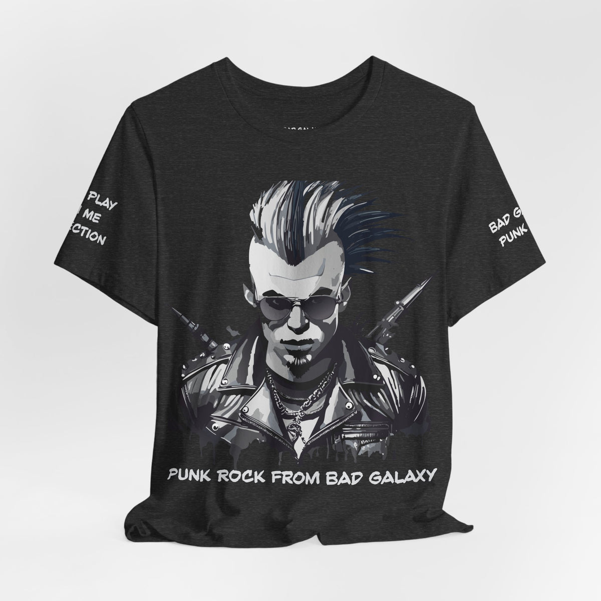 Punk Rock Graphic Unisex Cotton Bella+Canvas Tee with Art Design b28