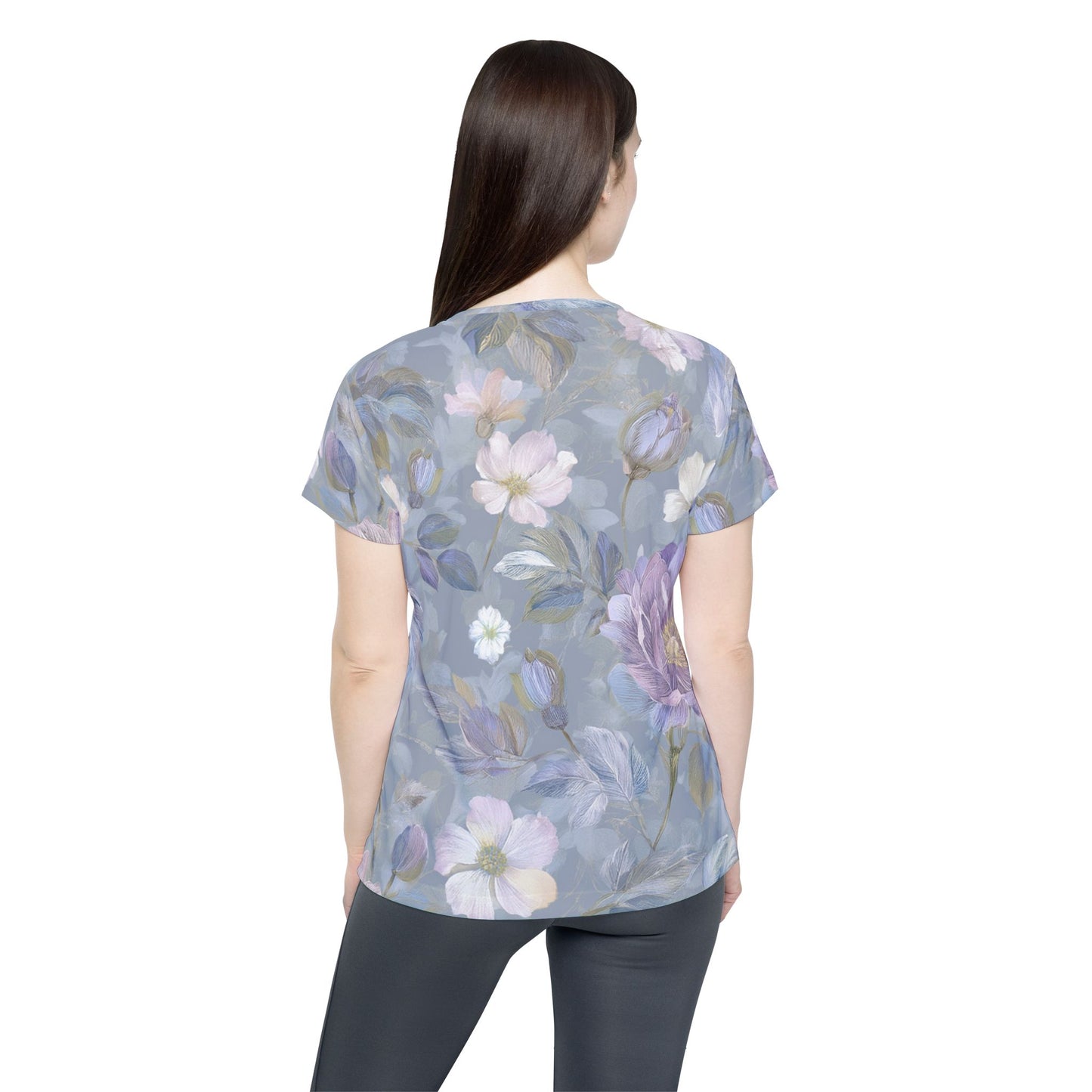 Women Poly Shirt with Floral Print F293