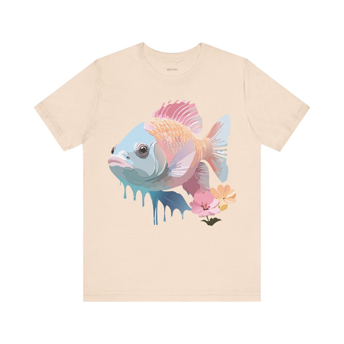 Fish Graphic Design Tee Bella+Canvas Unisex 100 Cotton Tee Shirt a105