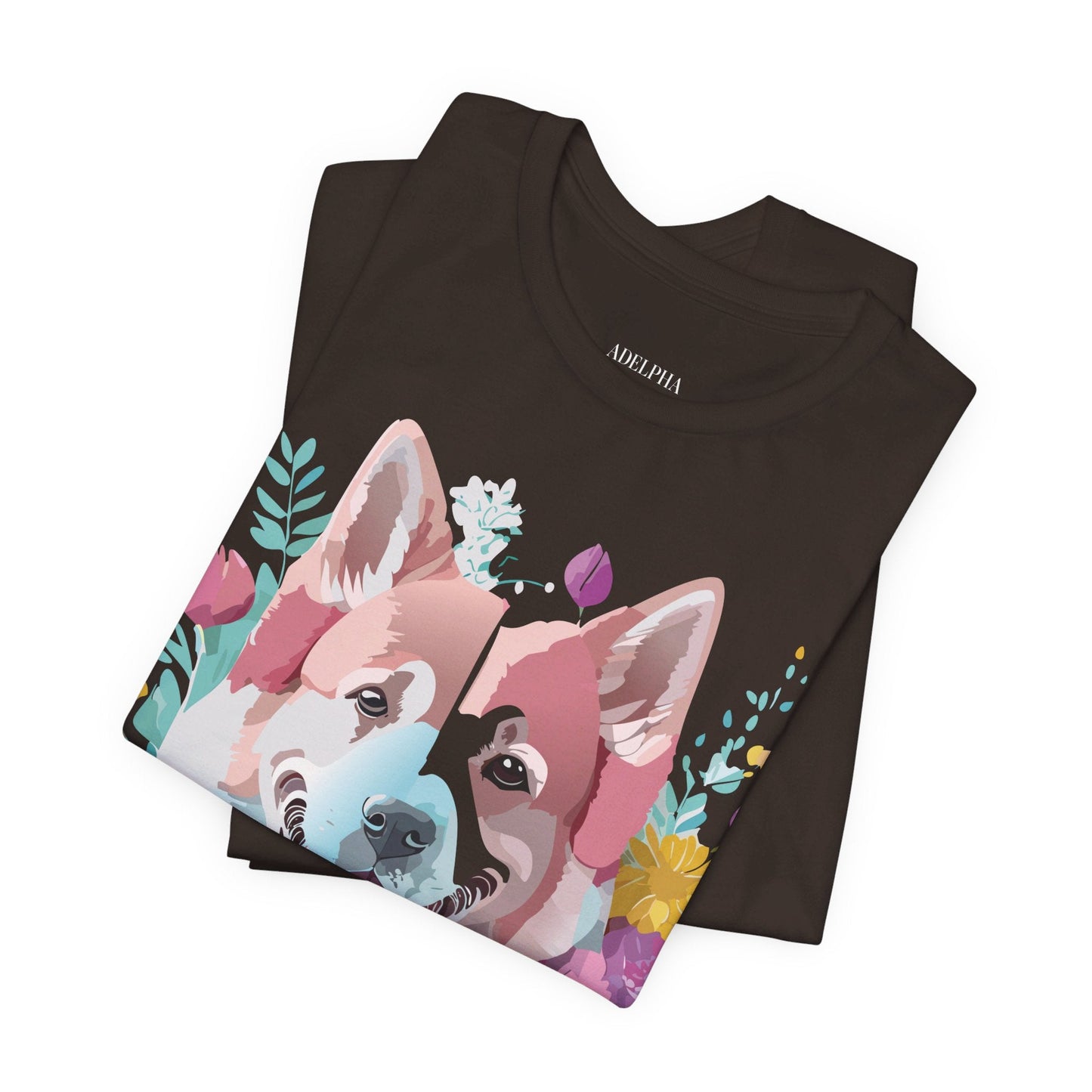 Dog Shirt Graphic Tee Unisex Short Sleeve Adelpha Art Design Vintage Inspired Artwork Edition