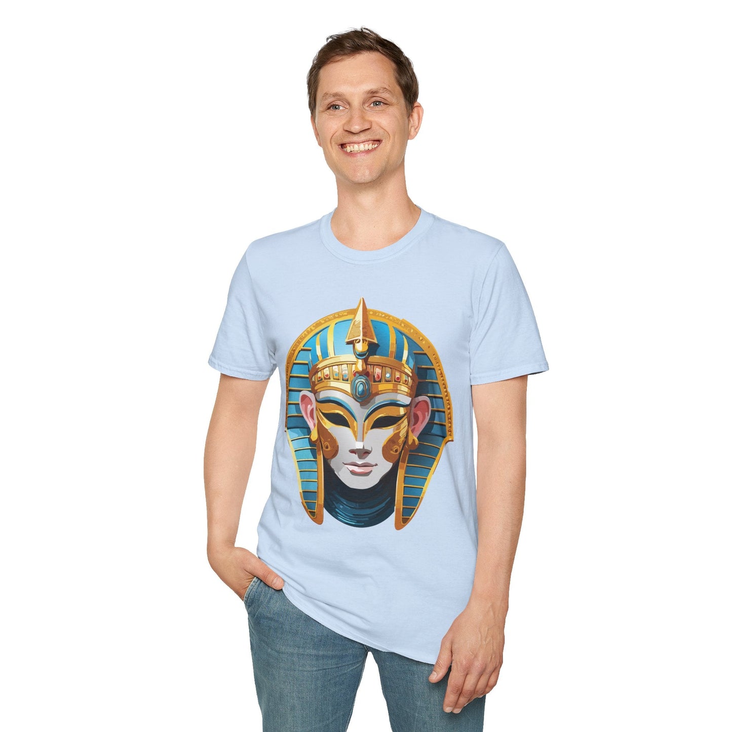 Mask Design Tee Shirt For Unisex Comfort Gildan Softstyle 64000 Ring Spun Cotton