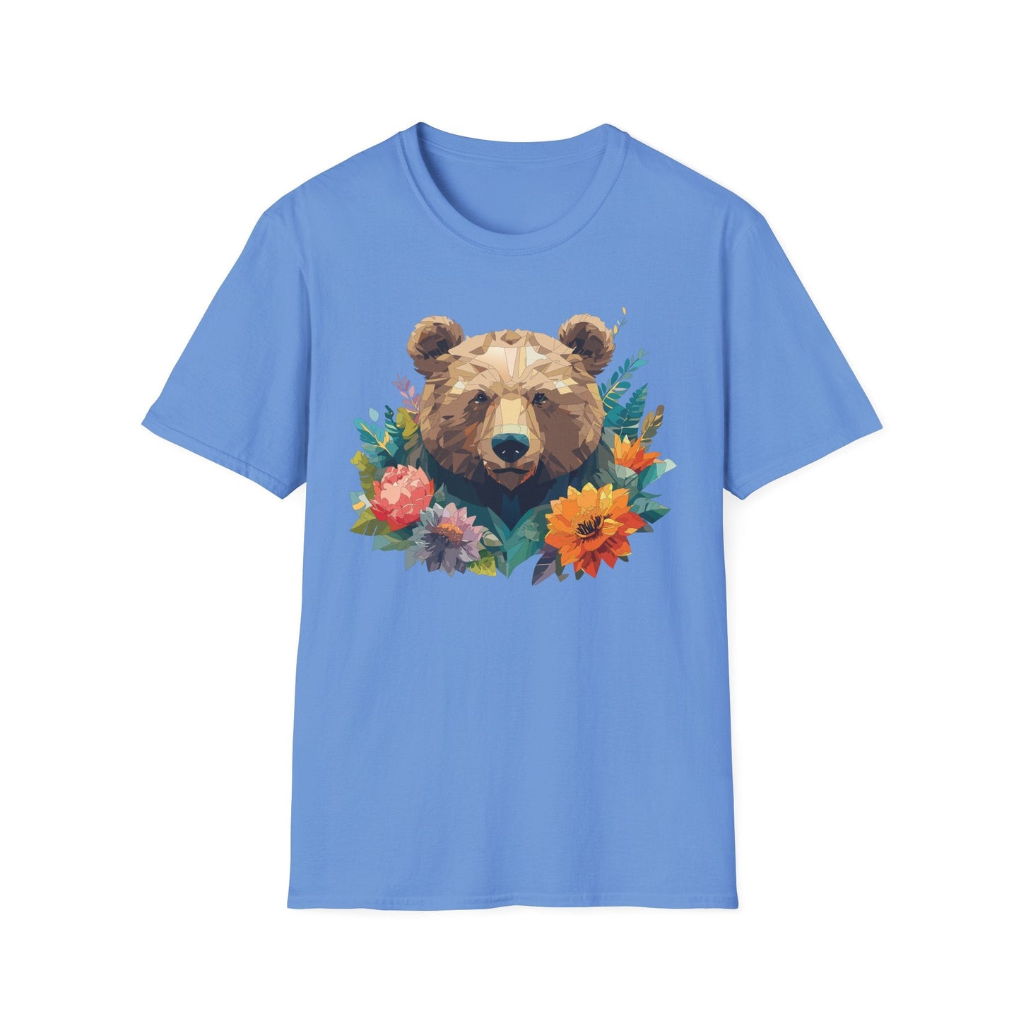 Bear T Shirt Unisex Softstyle Tee 100 Percent Ring Spun Cotton Gildan 64000 Comfortable