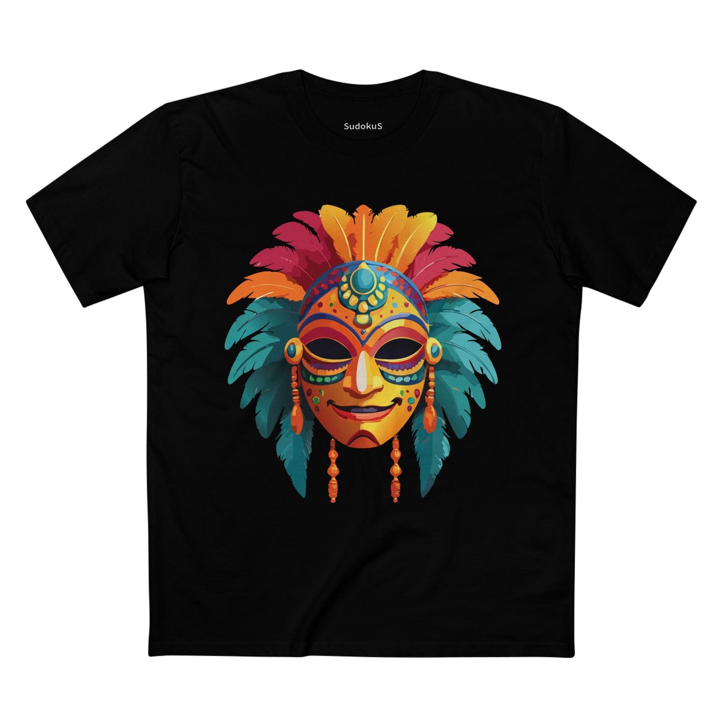 Mask Graphic Unisex 100 Cotton Staple Tee 5
