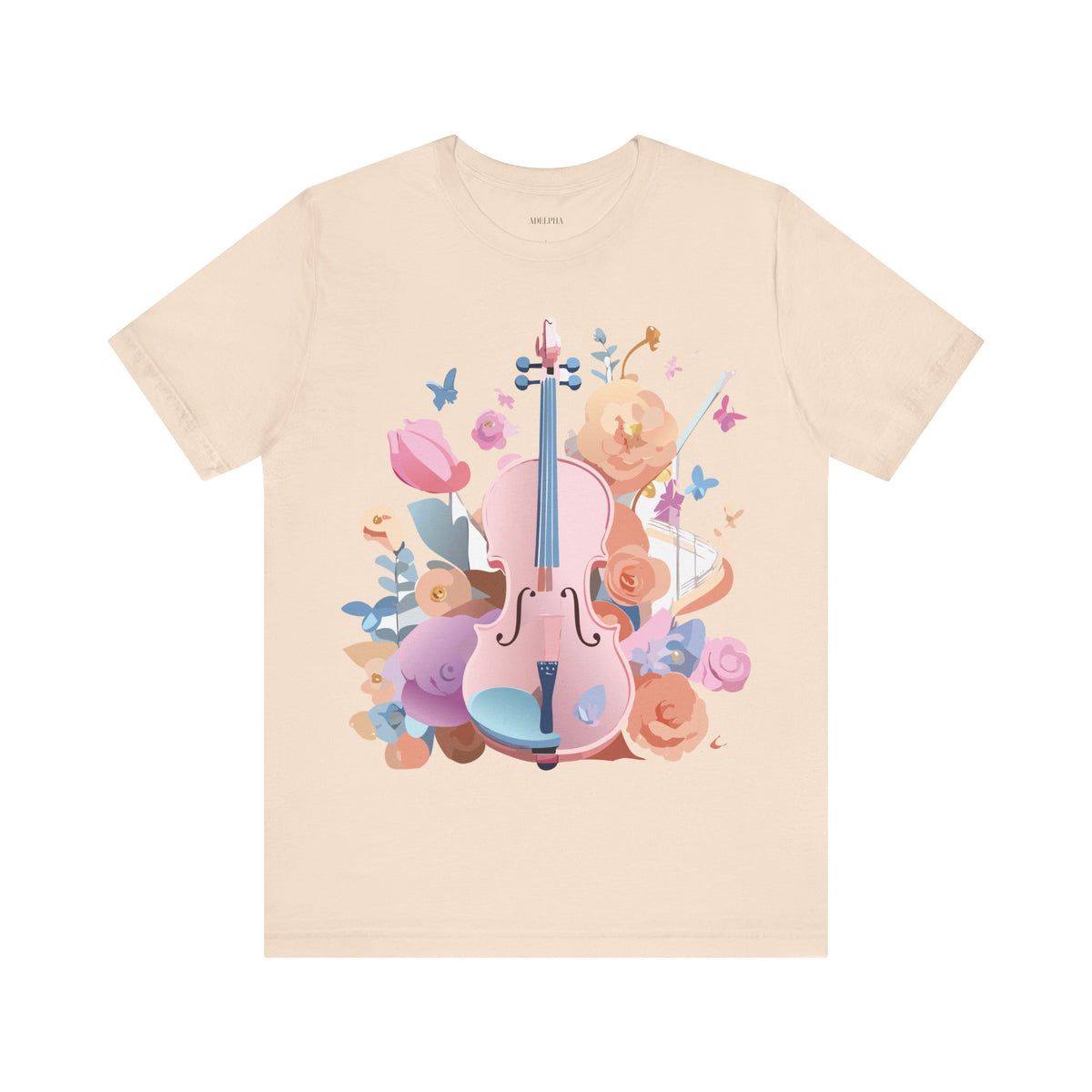 Music Graphic Unisex Cotton Bella+Canvas Tee with Art Design m171